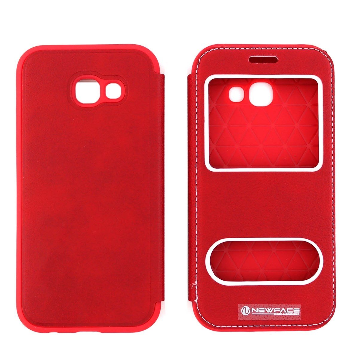 Nettech Samsung Galaxy A520 A5 2017 Uyumlu Pencereli Kapaklı Kılıf VR-1826