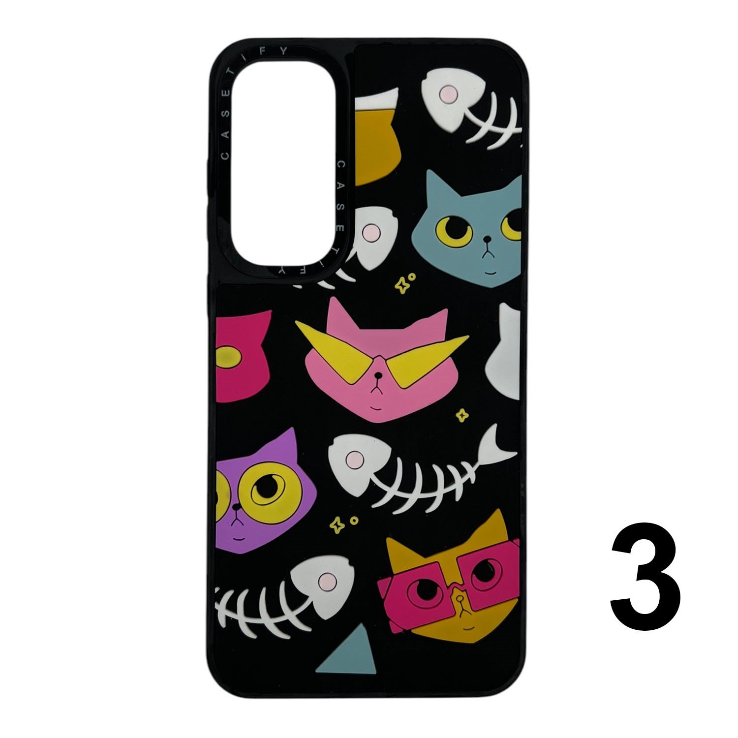 Nettech Samsung Galaxy A55 Uyumlu Casetify Kabartmalı Arka Koruma Kılıf NT-112029