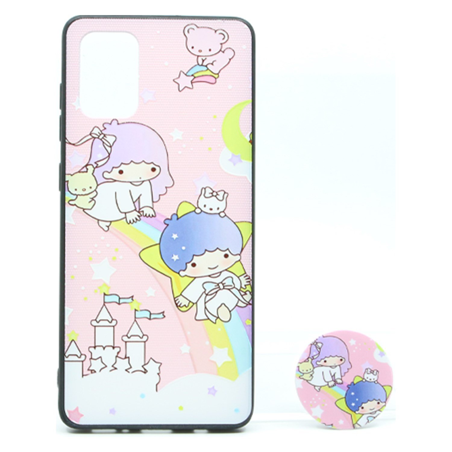 Nettech Samsung Galaxy A71 Uyumlu Desenli Popsocket Seri Arka Koruma Kılıf NT-79698