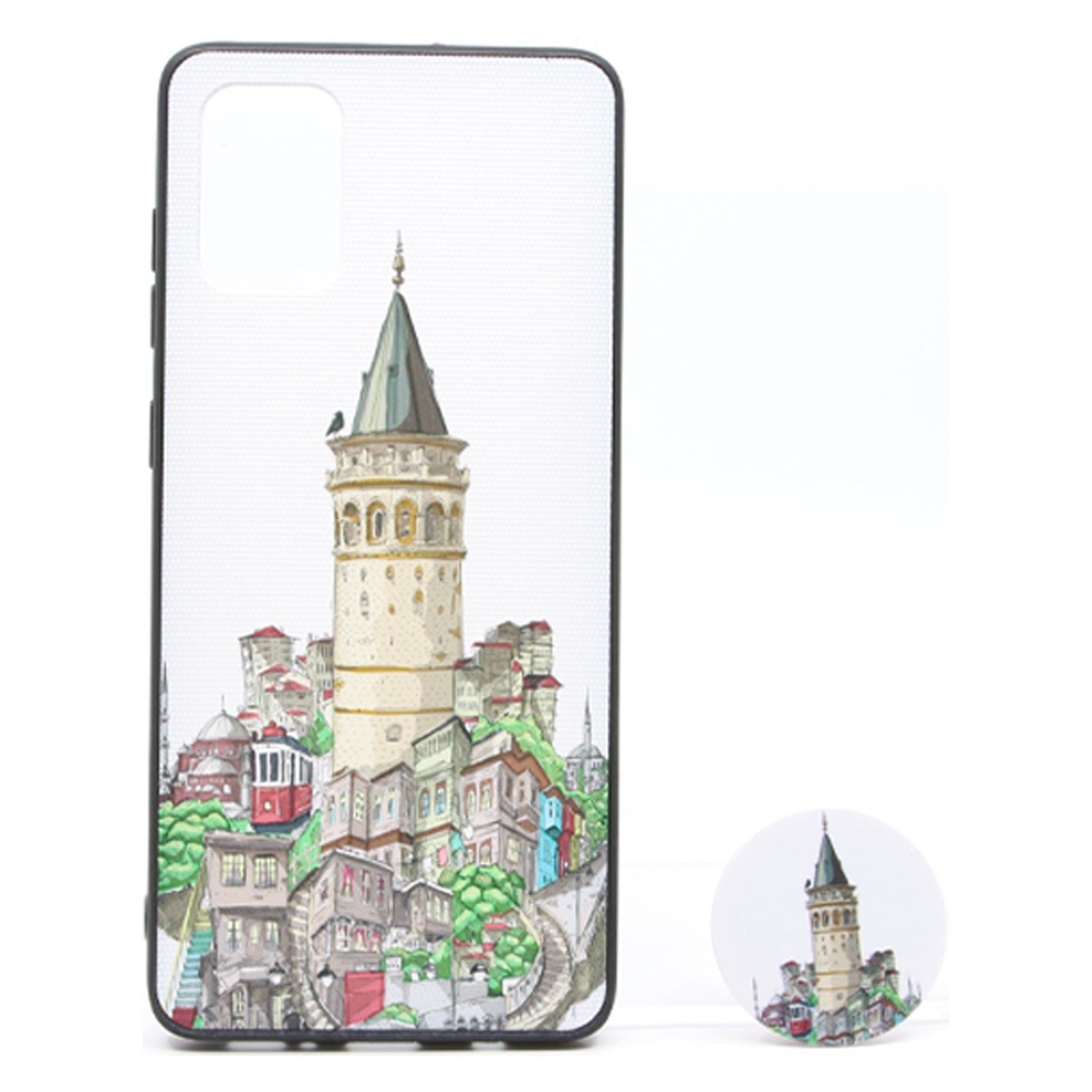 Nettech Samsung Galaxy A71 Uyumlu Desenli Popsocket Seri Arka Koruma Kılıf NT-79698