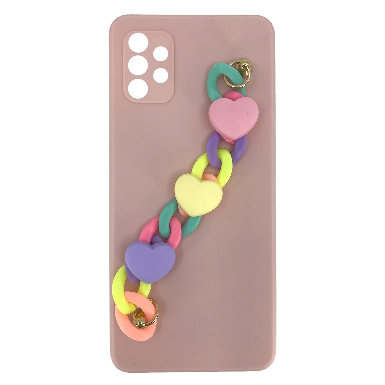 Nettech Samsung Galaxy A72 Uyumlu Bilek Zincirli Arka Koruma Kılıf NT-89904