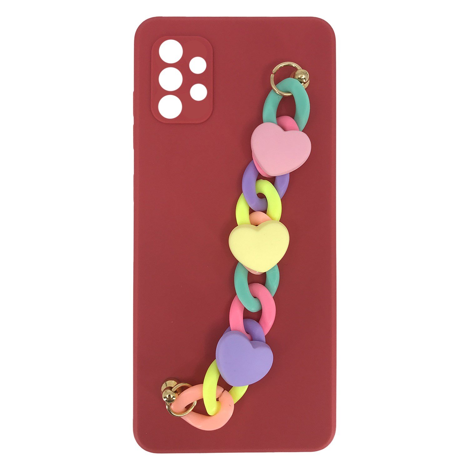 Nettech Samsung Galaxy A72 Uyumlu Bilek Zincirli Arka Koruma Kılıf NT-89904