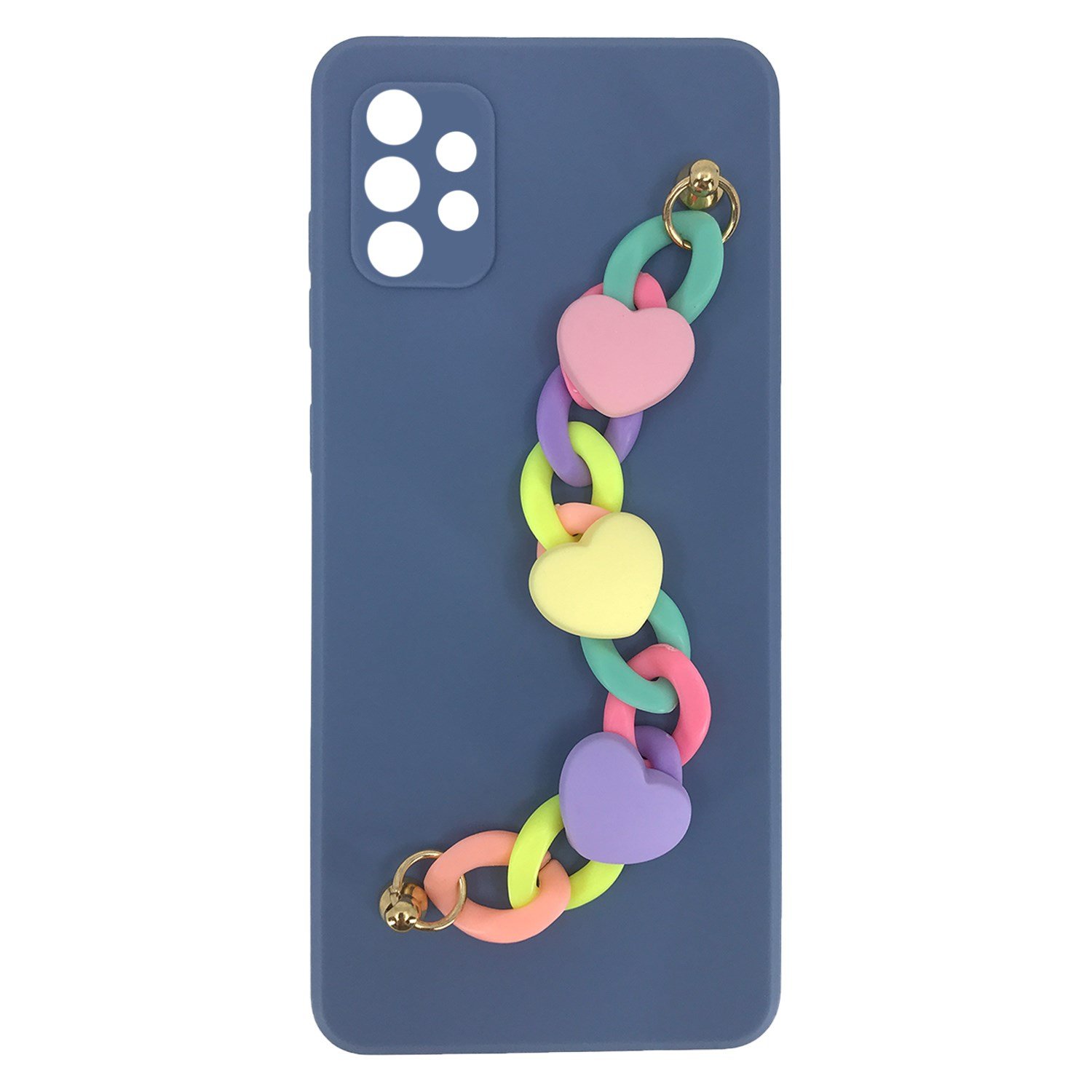 Nettech Samsung Galaxy A72 Uyumlu Bilek Zincirli Arka Koruma Kılıf NT-89904