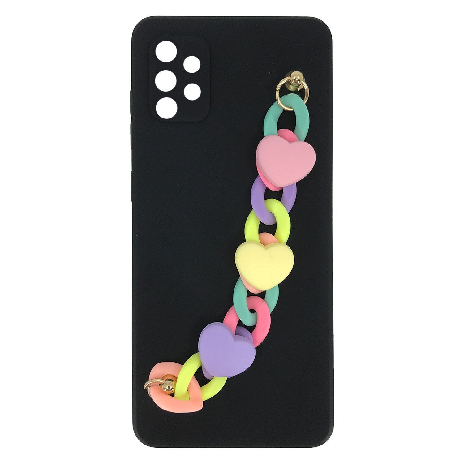 Nettech Samsung Galaxy A72 Uyumlu Bilek Zincirli Arka Koruma Kılıf NT-89904