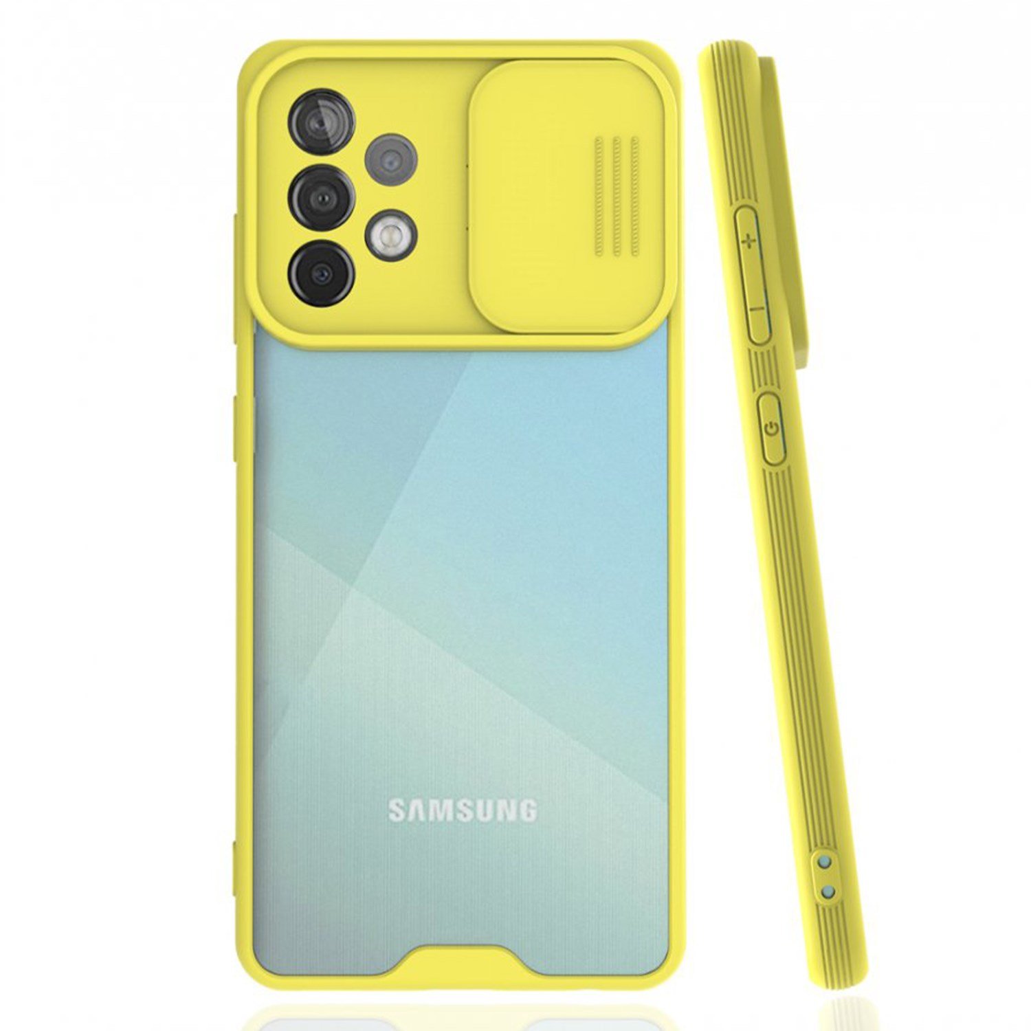 Nettech Samsung Galaxy A72 Uyumlu Platin Kamera Kızaklı Arka Koruma Kılıf NT-86723