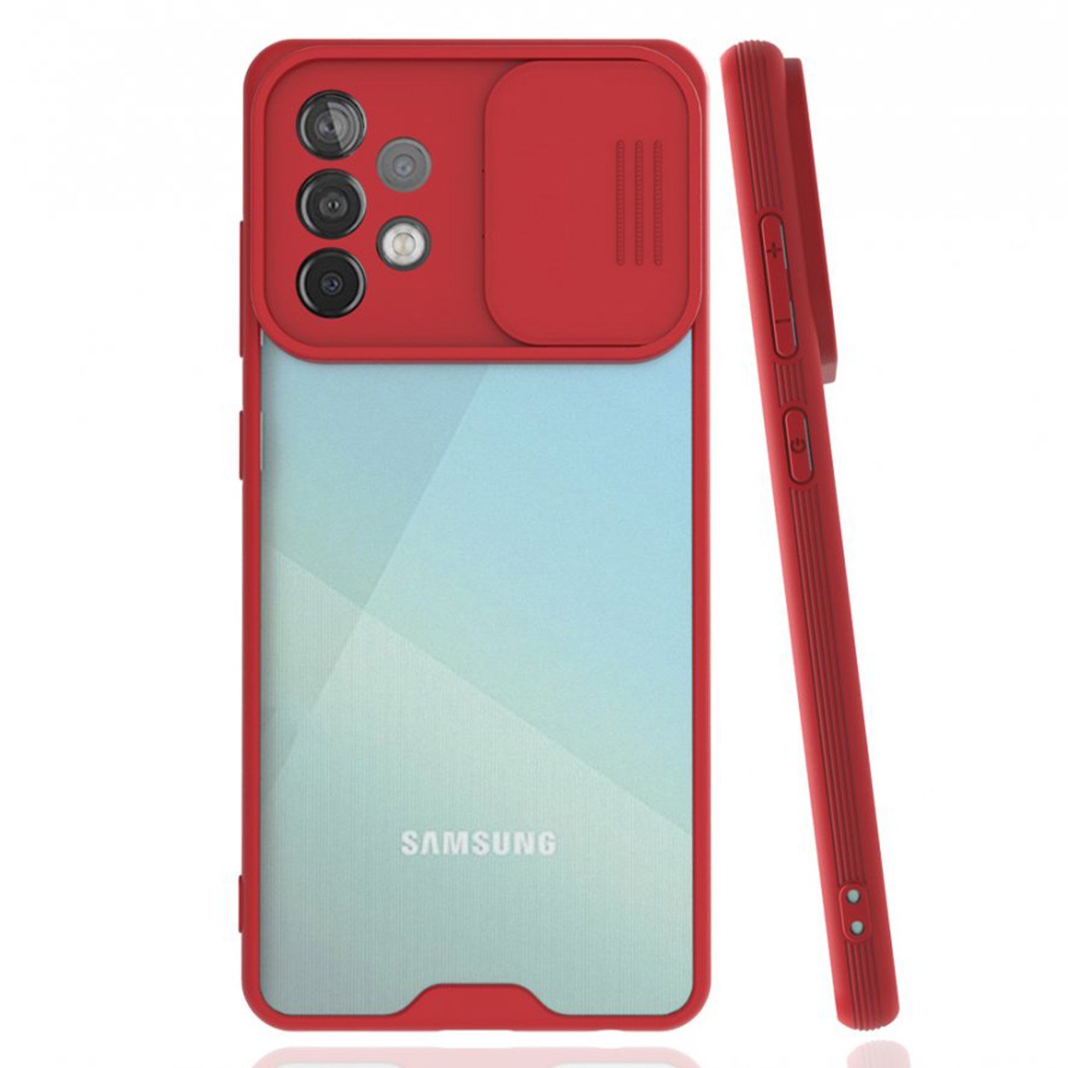 Nettech Samsung Galaxy A72 Uyumlu Platin Kamera Kızaklı Arka Koruma Kılıf NT-86723