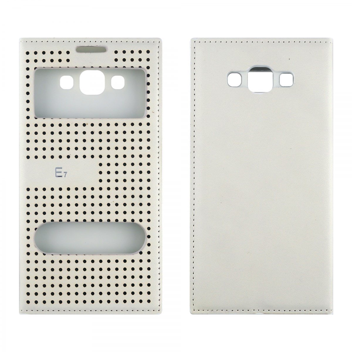 Nettech Samsung Galaxy E700 E7 2015 Uyumlu Pencereli Kapaklı Kılıf VR-8334