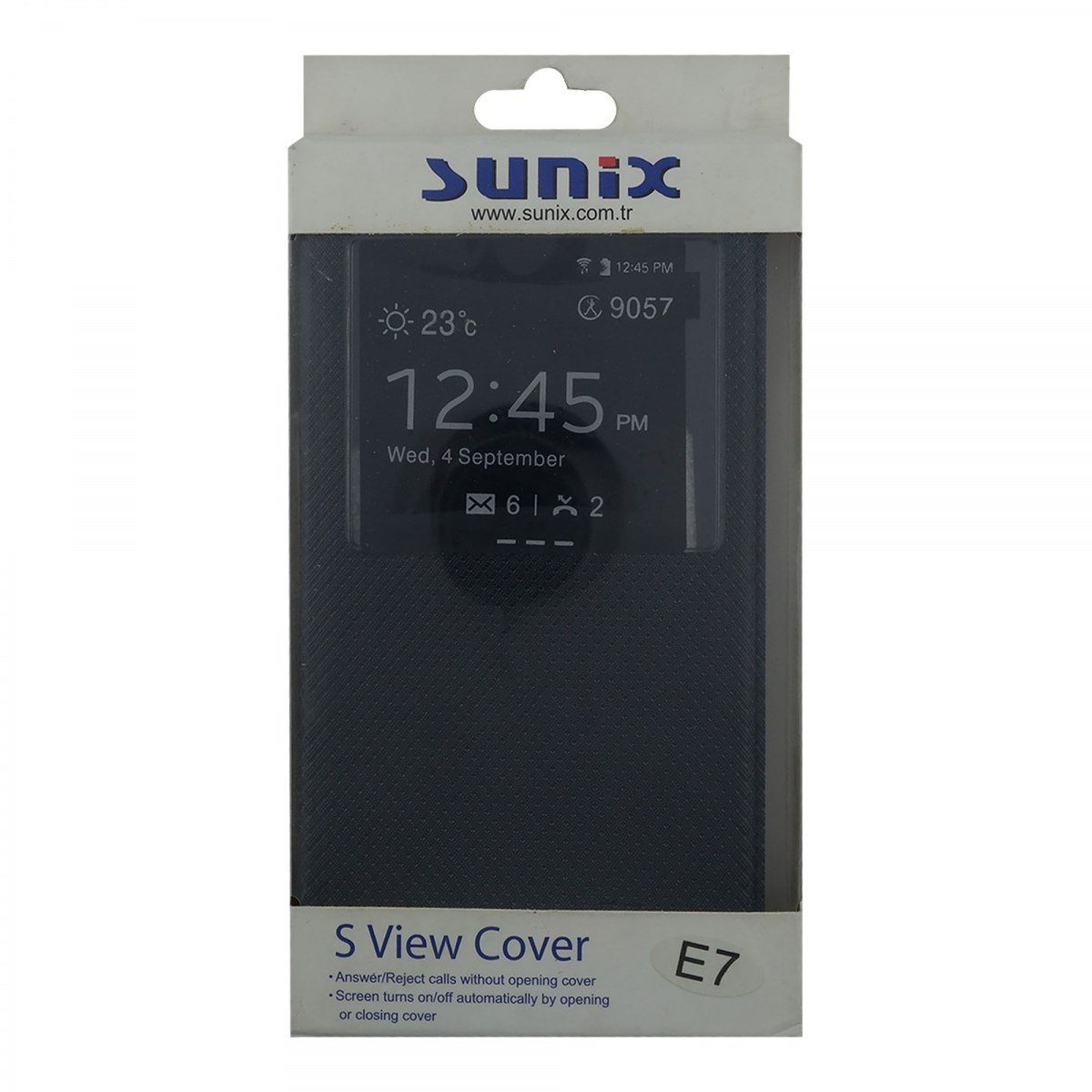 Nettech Samsung Galaxy E700 E7 2015 Uyumlu Pencereli Kapaklı Kılıf VR-8934