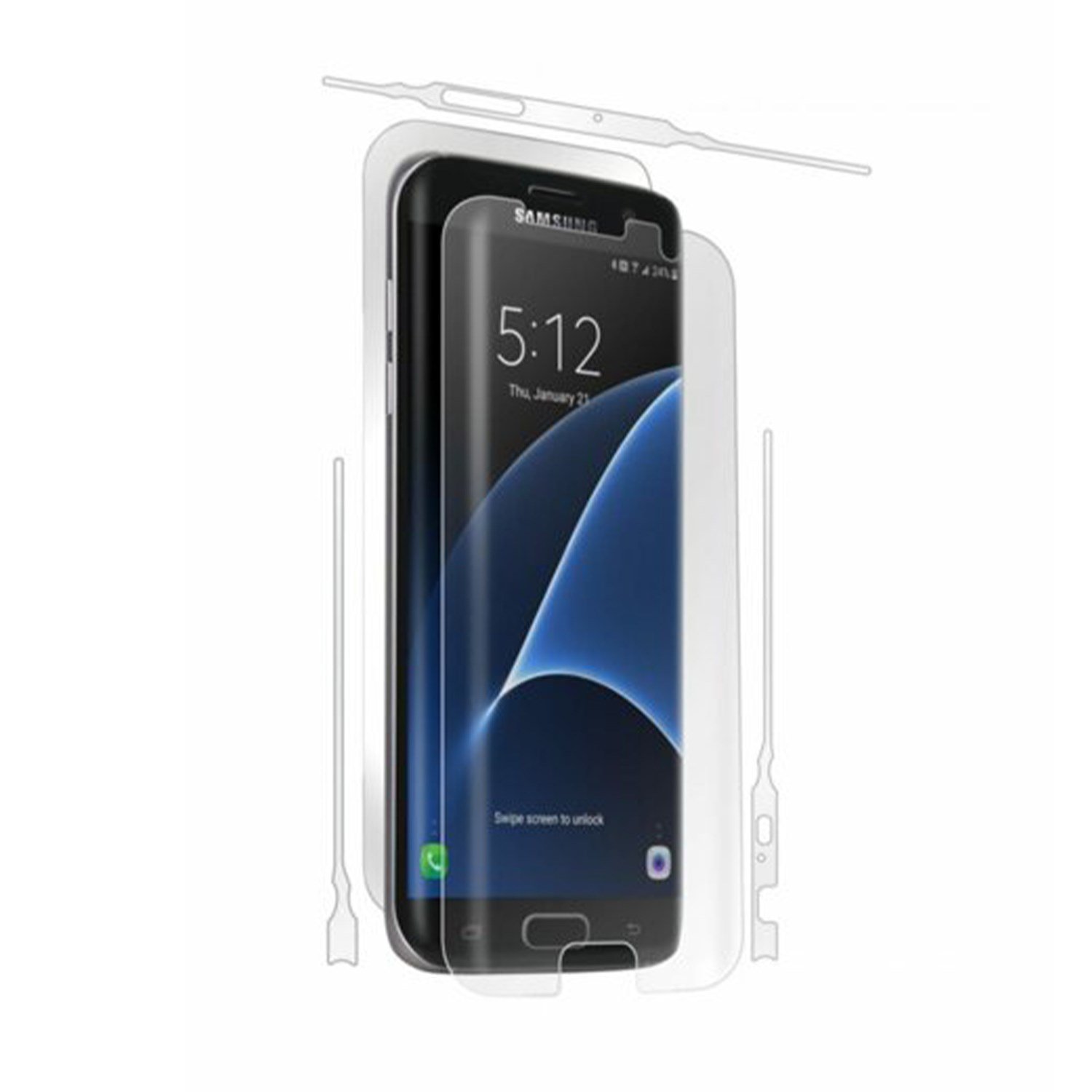 Nettech Samsung Galaxy G930 S7 Uyumlu Ön ve Arka Koruma 360 Full Kaplama NT-6406