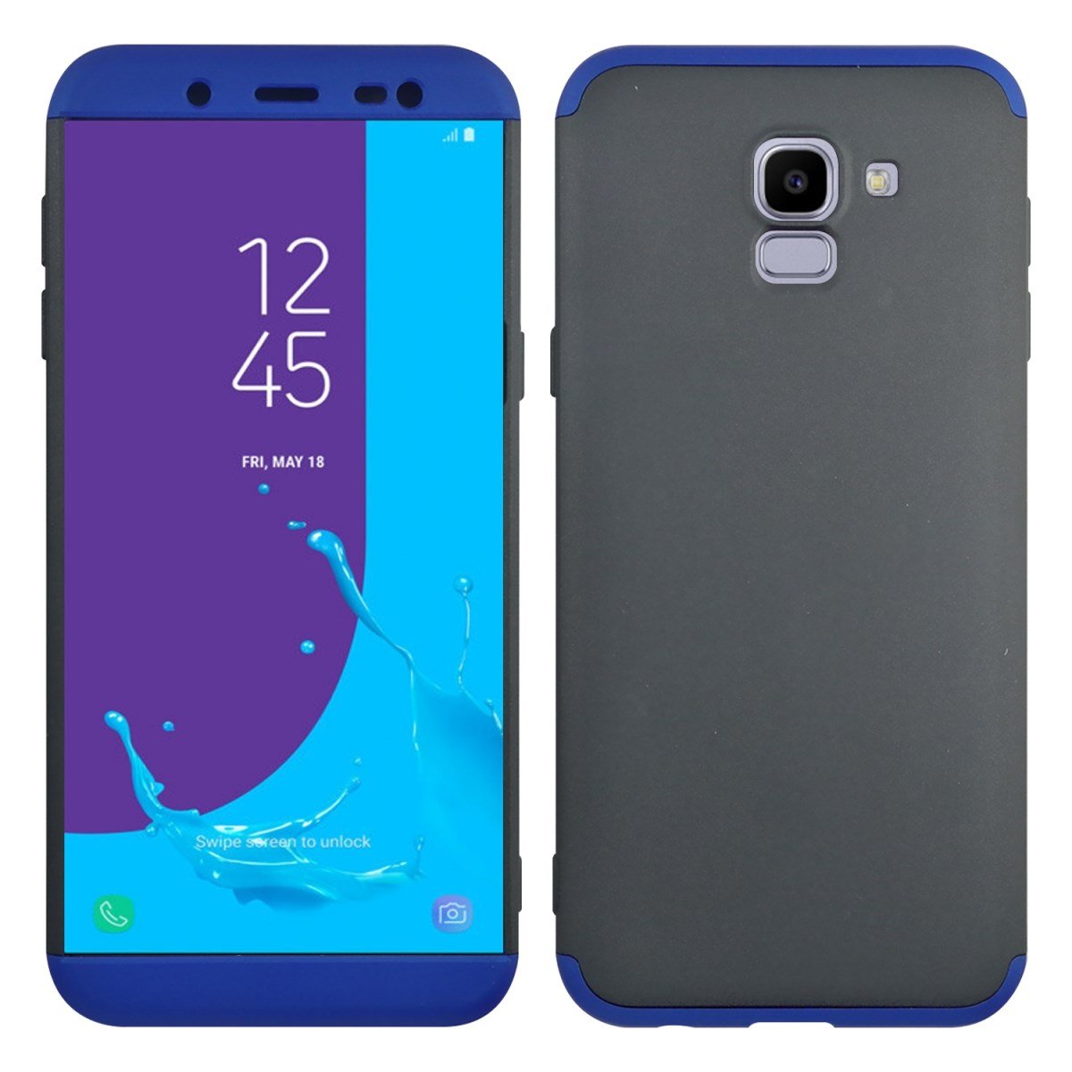 Nettech Samsung Galaxy J600 J6 Uyumlu Ön Arka Koruma Arka Koruma Kılıf VR-11024