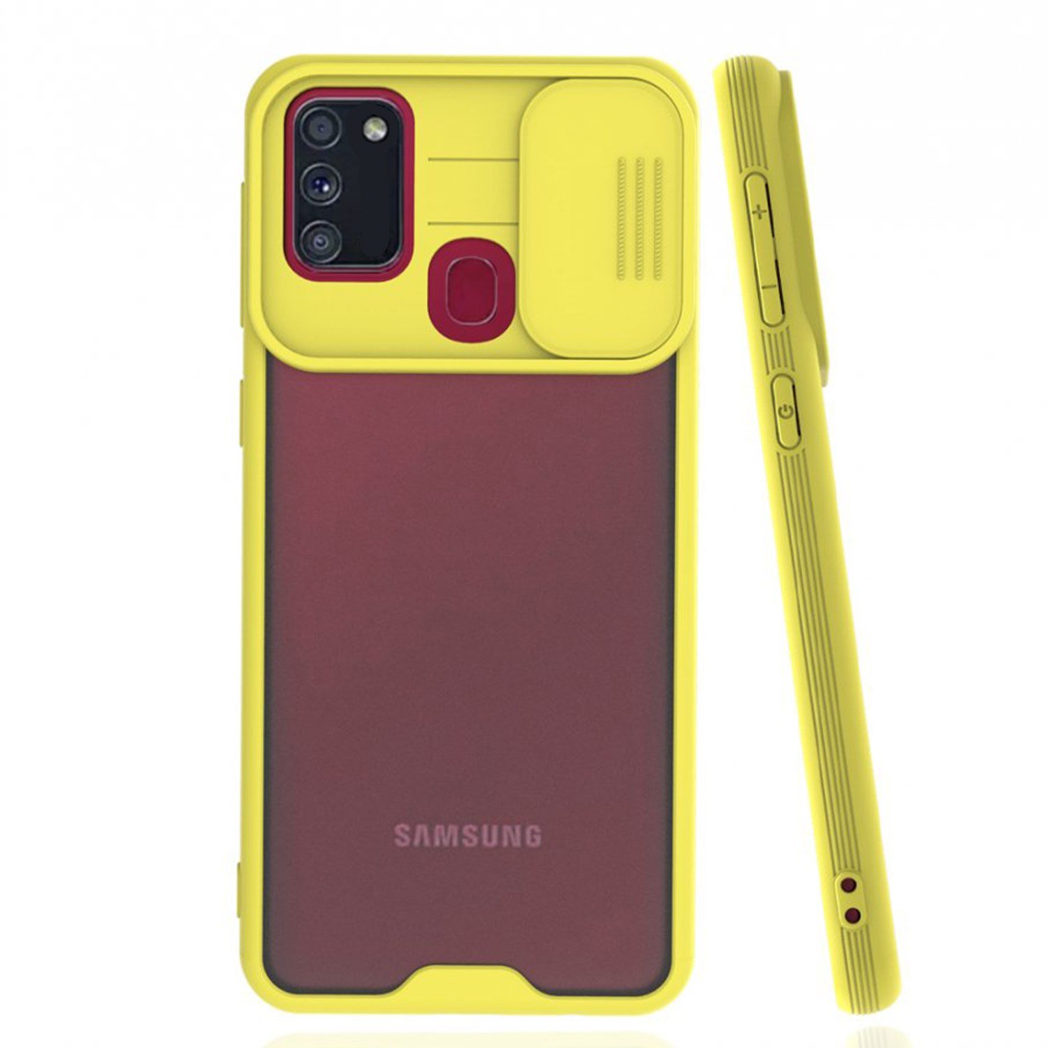 Nettech Samsung Galaxy M21 Uyumlu Platin Kamera Kızaklı Arka Koruma Kılıf NT-86690