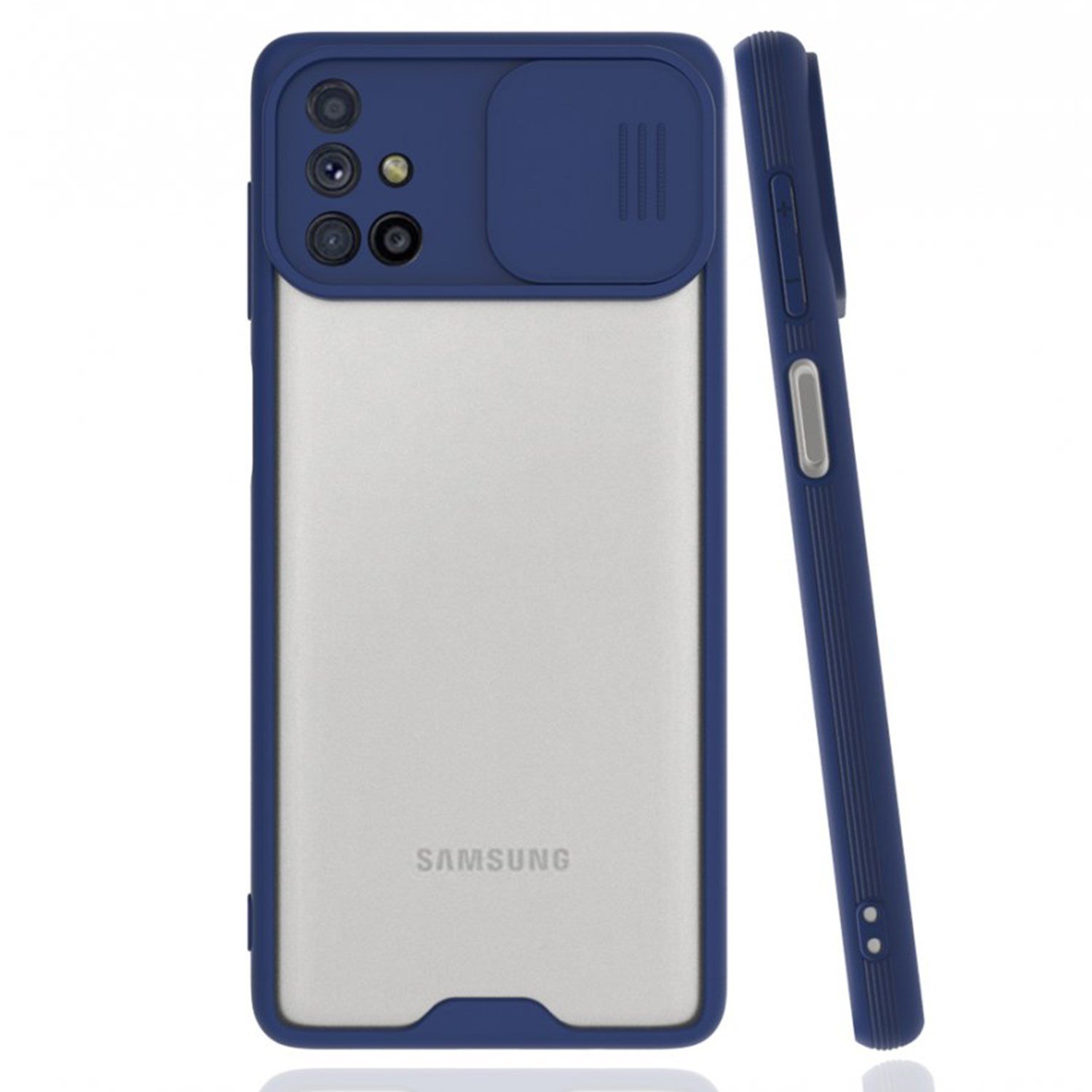 Nettech Samsung Galaxy M31S Uyumlu Platin Kamera Kızaklı Arka Koruma Kılıf NT-86704