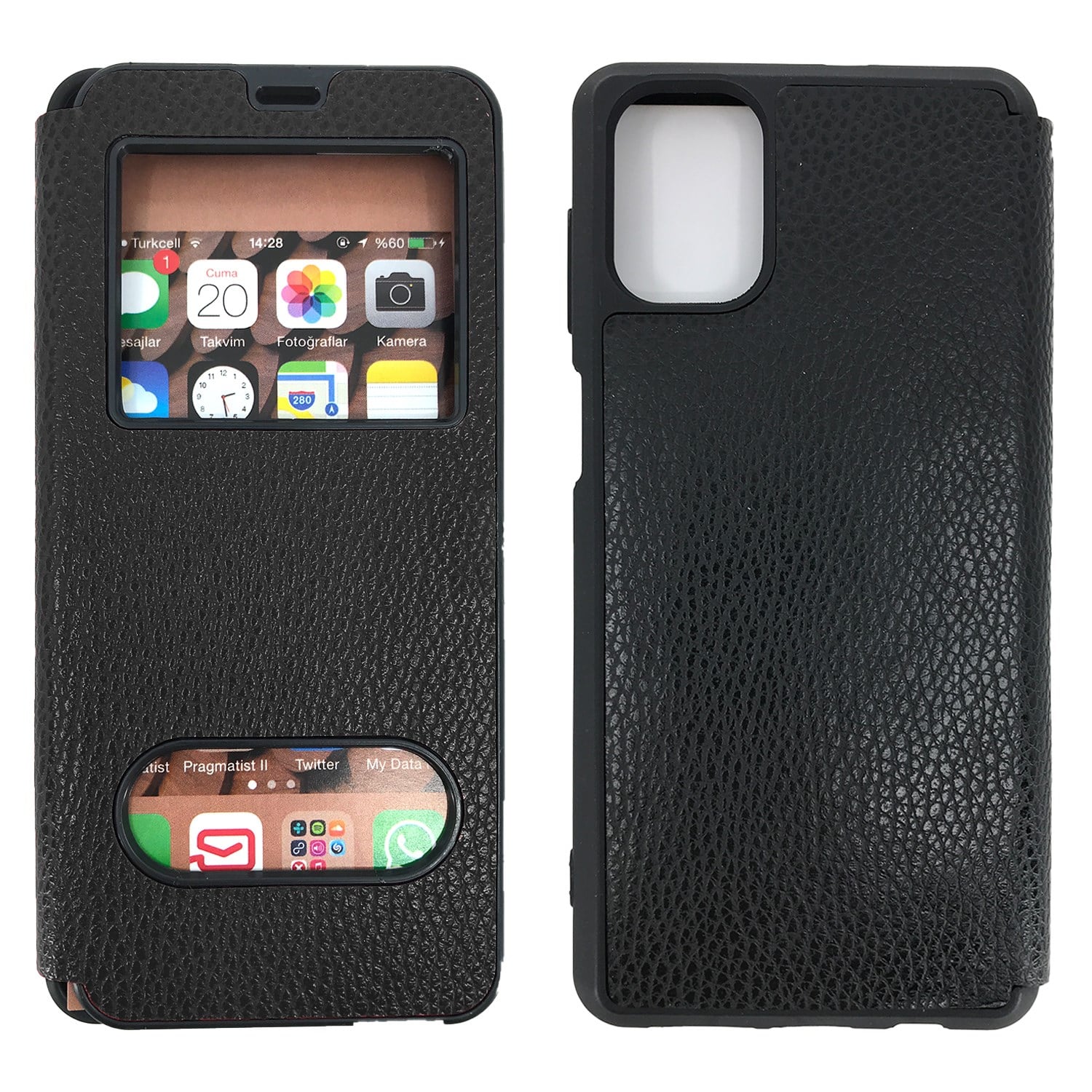Nettech Samsung Galaxy M51 Uyumlu Pencereli Kapaklı Kılıf NT-84475