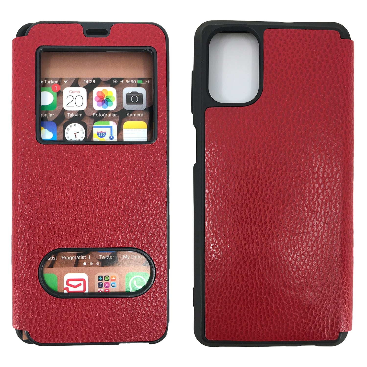 Nettech Samsung Galaxy M51 Uyumlu Pencereli Kapaklı Kılıf NT-84475