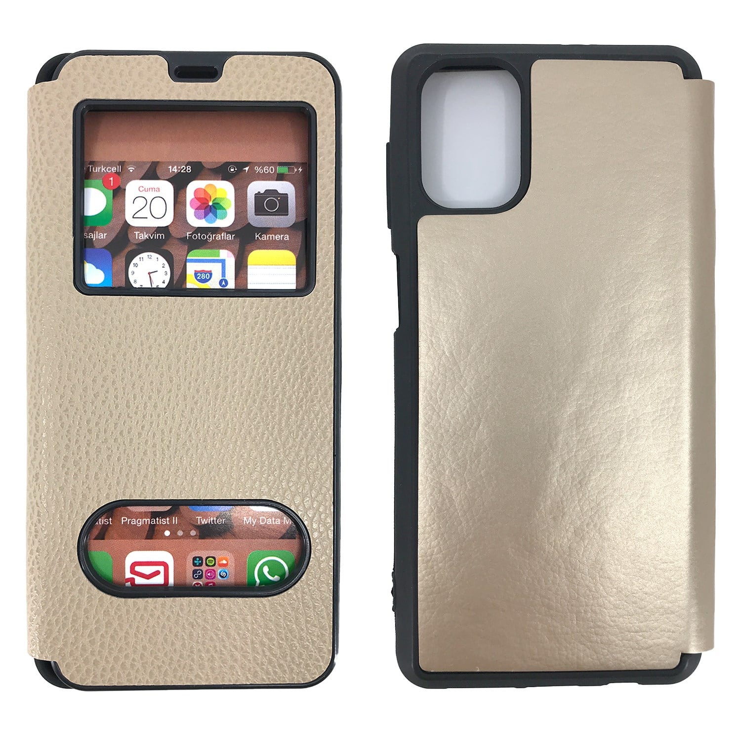Nettech Samsung Galaxy M51 Uyumlu Pencereli Kapaklı Kılıf NT-84475