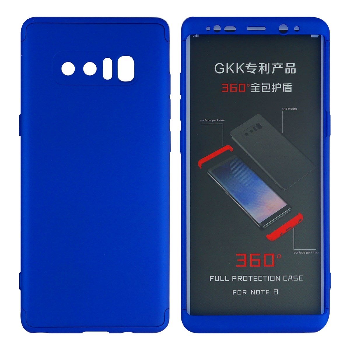 Nettech Samsung Galaxy N950 Note 8 Uyumlu 360 Koruyucu Arka Koruma Kılıf VR-4326