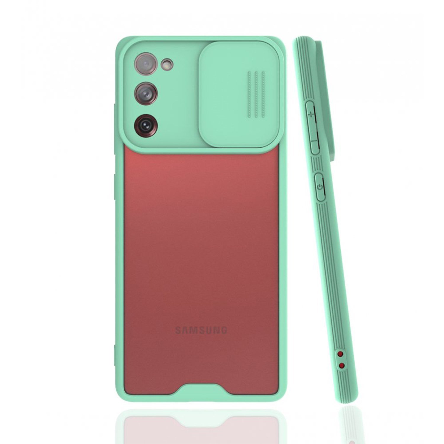 Nettech Samsung Galaxy S21 FE Uyumlu Platin Kamera Kızaklı Arka Koruma Kılıf NT-86735