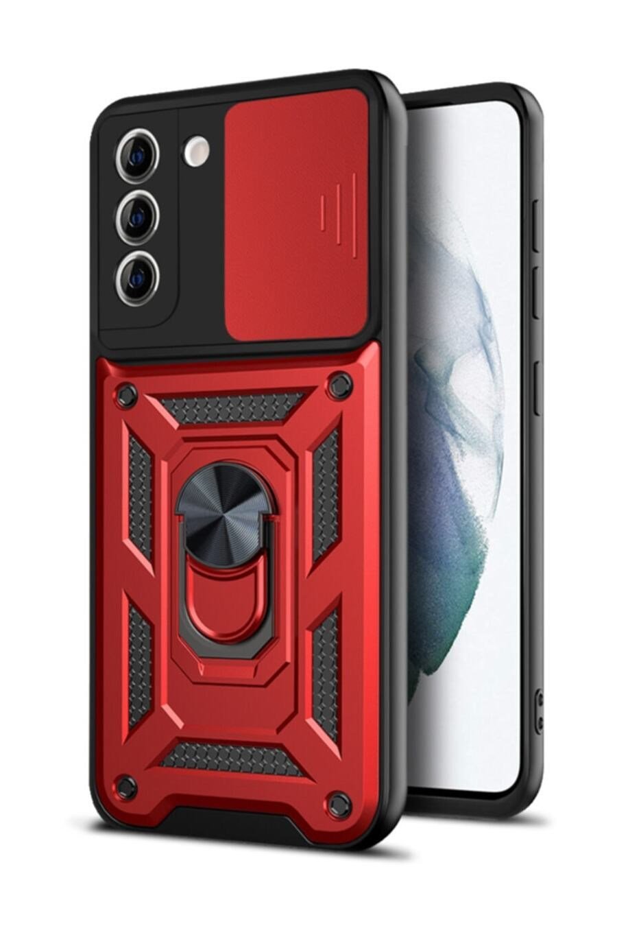 Nettech Samsung Galaxy S21 Plus Uyumlu Kızaklı Panzer Seri Arka Koruma Kılıf NT-86215