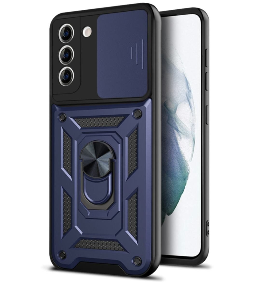Nettech Samsung Galaxy S21 Plus Uyumlu Kızaklı Panzer Seri Arka Koruma Kılıf NT-86215