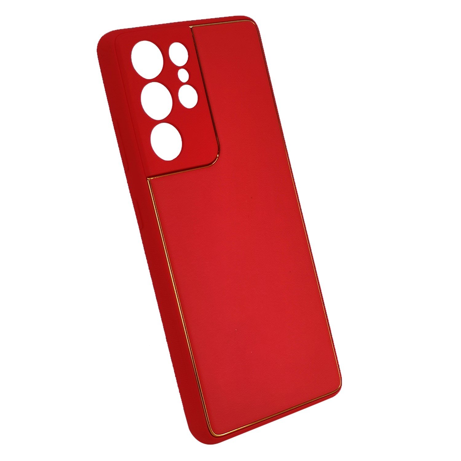 Nettech Samsung Galaxy S21 Ultra Uyumlu Coco Leather Seri Arka Koruma Kılıf NT-93507