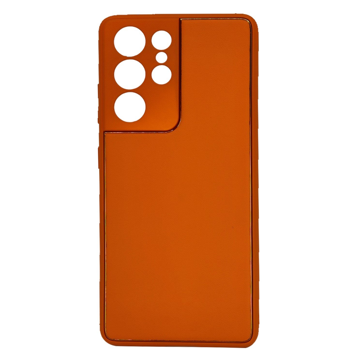 Nettech Samsung Galaxy S21 Ultra Uyumlu Coco Leather Seri Arka Koruma Kılıf NT-93507