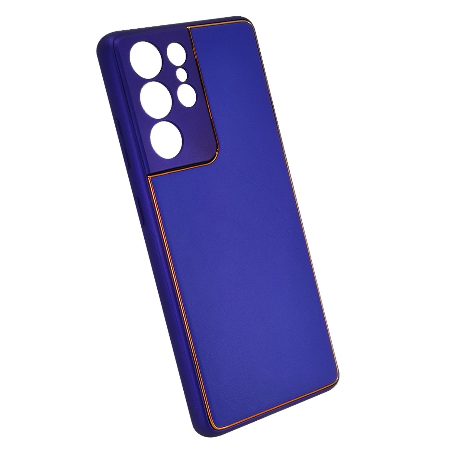Nettech Samsung Galaxy S21 Ultra Uyumlu Coco Leather Seri Arka Koruma Kılıf NT-93507