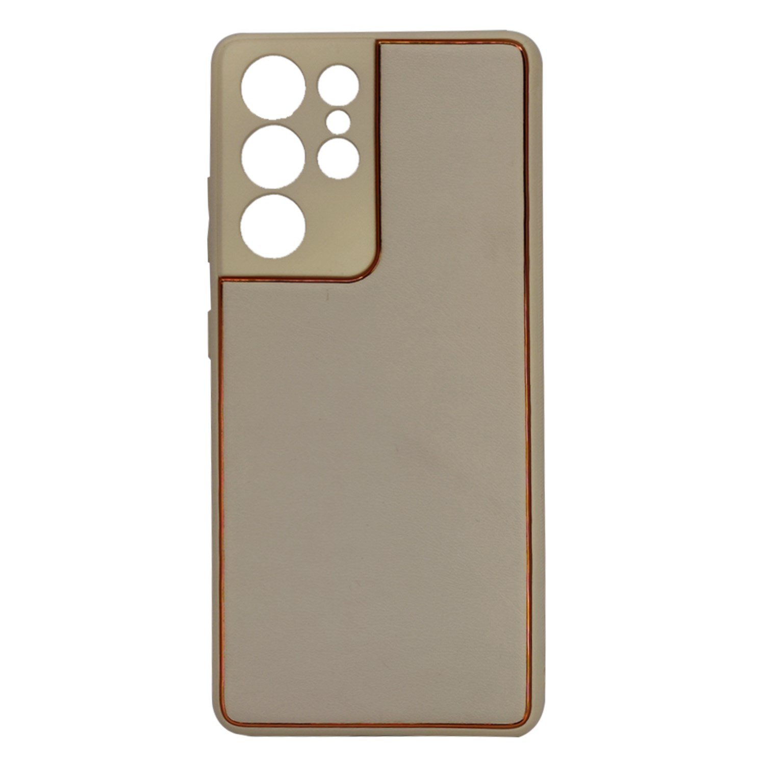 Nettech Samsung Galaxy S21 Ultra Uyumlu Coco Leather Seri Arka Koruma Kılıf NT-93507