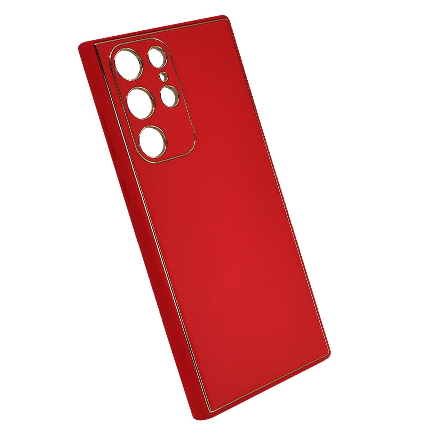Nettech Samsung Galaxy S22 Ultra Uyumlu Coco Leather Seri Arka Koruma Kılıf NT-93525