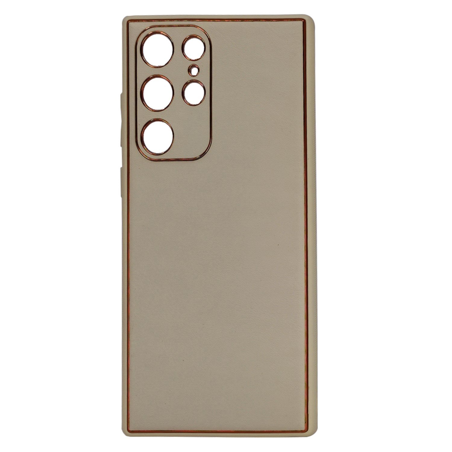 Nettech Samsung Galaxy S22 Ultra Uyumlu Coco Leather Seri Arka Koruma Kılıf NT-93525
