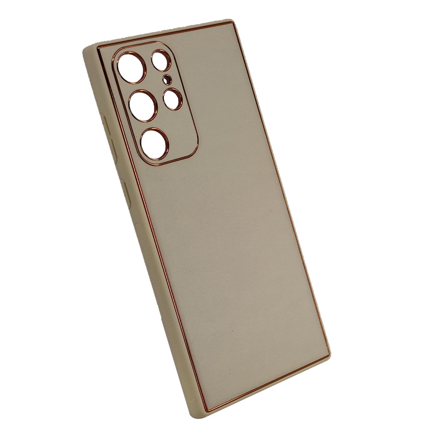 Nettech Samsung Galaxy S22 Ultra Uyumlu Coco Leather Seri Arka Koruma Kılıf NT-93525