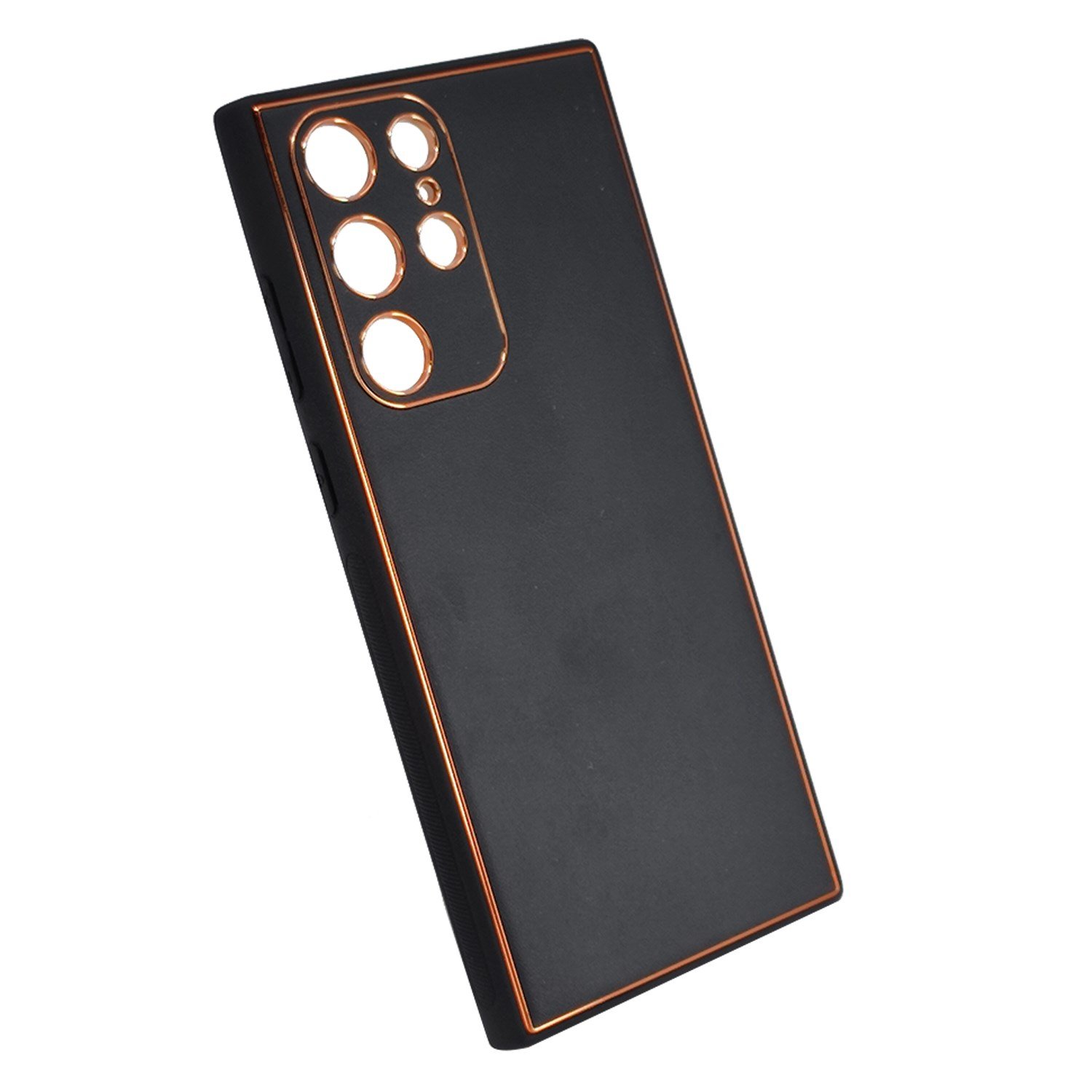 Nettech Samsung Galaxy S22 Ultra Uyumlu Coco Leather Seri Arka Koruma Kılıf NT-93525