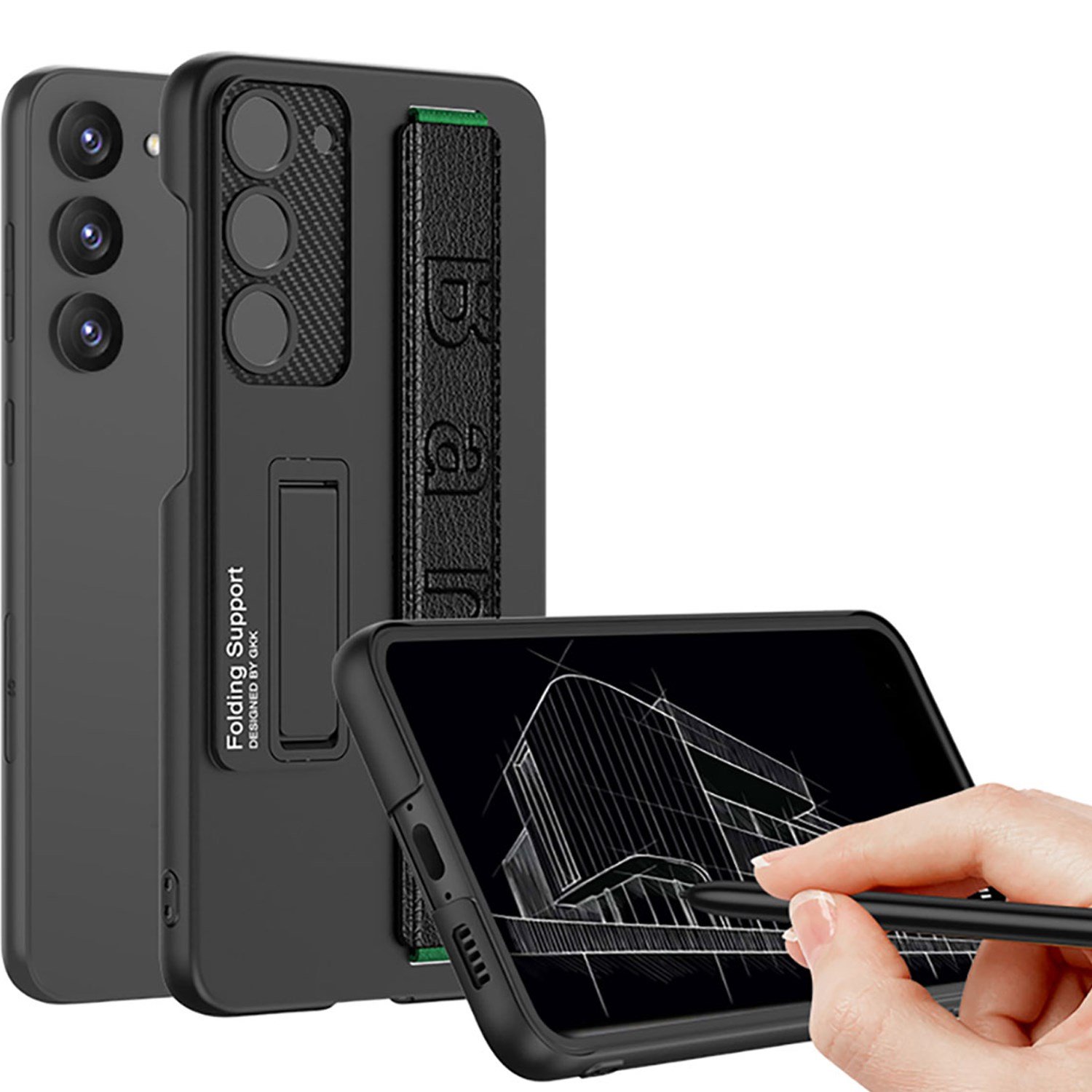 Nettech Samsung Galaxy S23 Uyumlu Standlı Band Arka Koruma Kılıf NT-108003