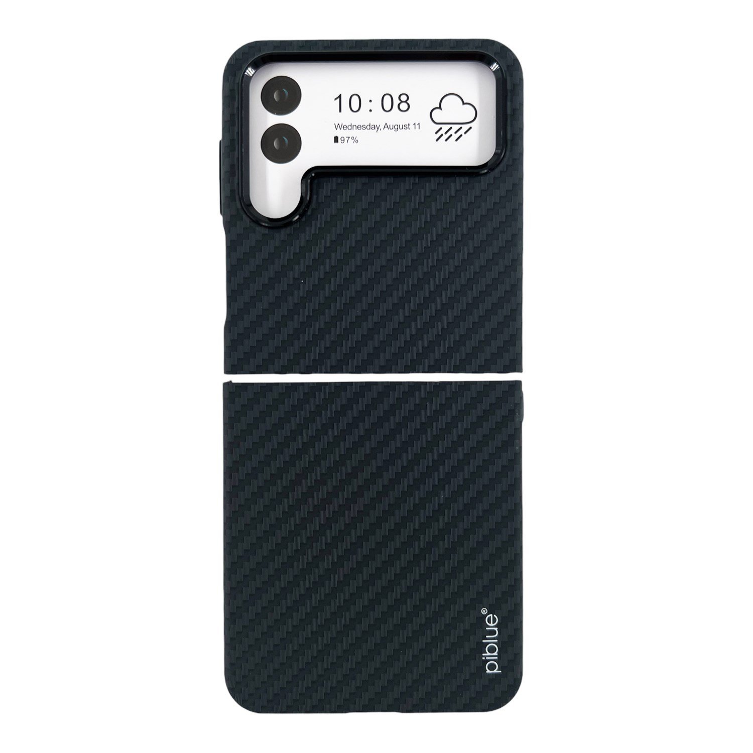 Nettech Samsung Galaxy Z Flip 4 Uyumlu Karbon Seri Arka Koruma Kılıf NT-111525
