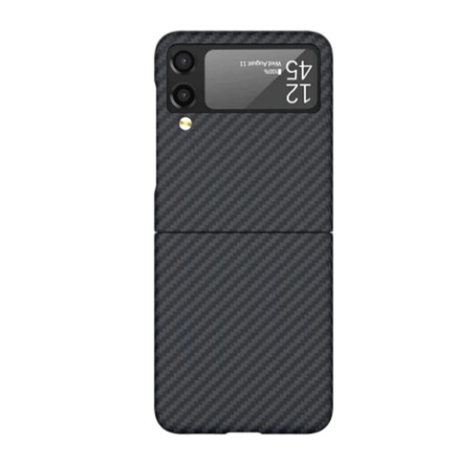 Nettech Samsung Galaxy Z Flip 4 Uyumlu NT-N018 Kevlar Carbon Arka Koruma Kılıf NT-106457
