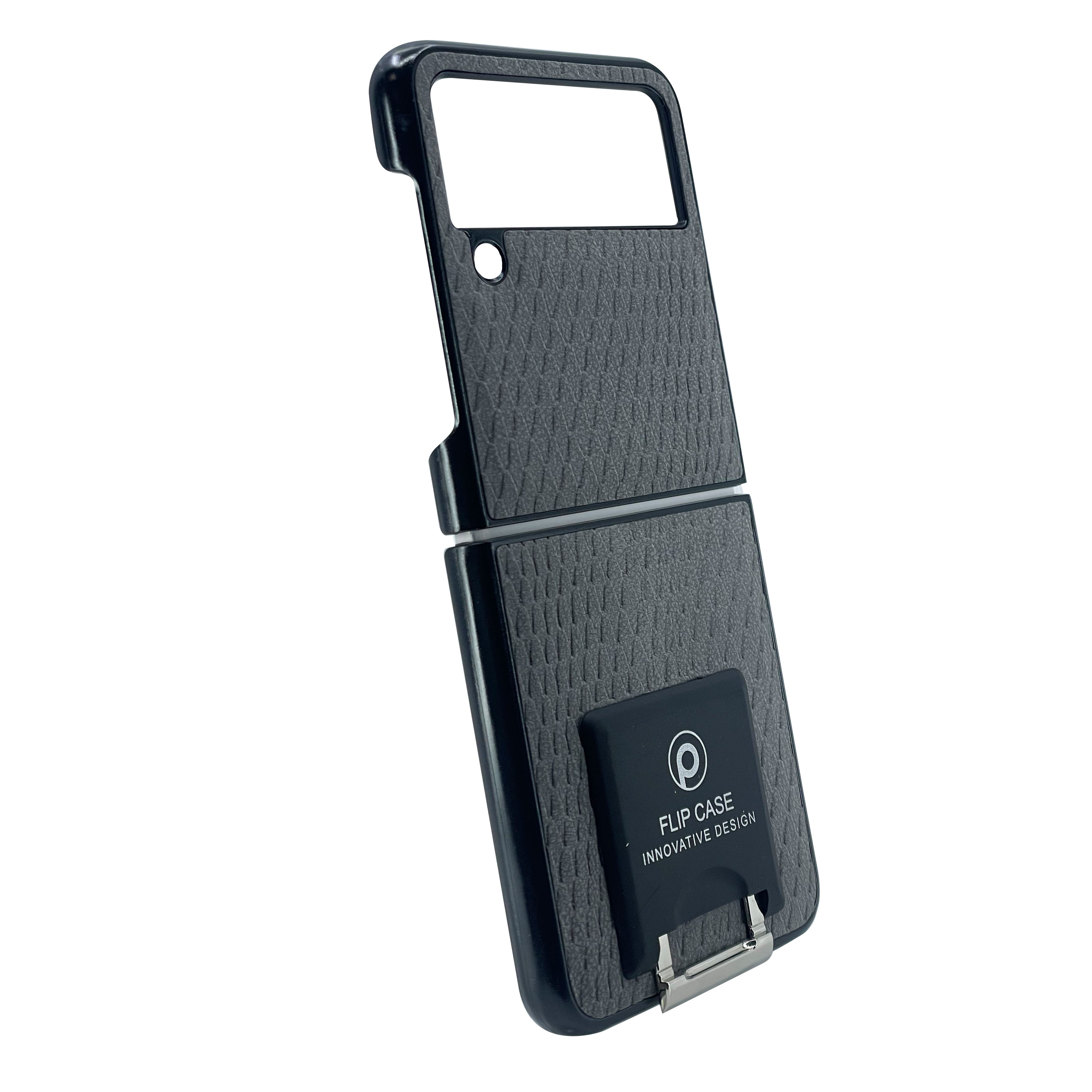 Nettech Samsung Galaxy Z Flip 4 Uyumlu Suni Deri Arka Koruma Kılıf NT-104162