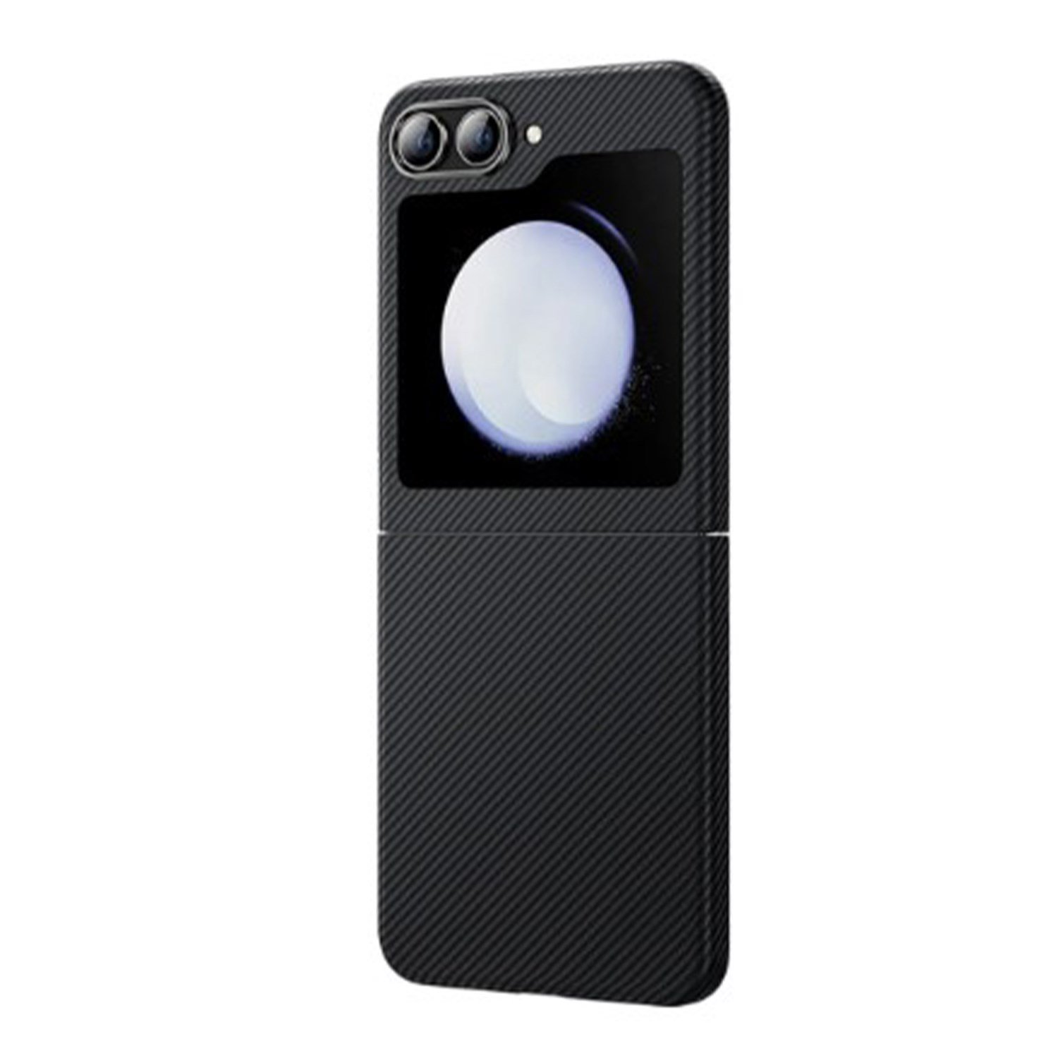 Nettech Samsung Galaxy Z Flip 5 Uyumlu NT-N018 Kevlar Carbon Arka Koruma Kılıf NT-106458