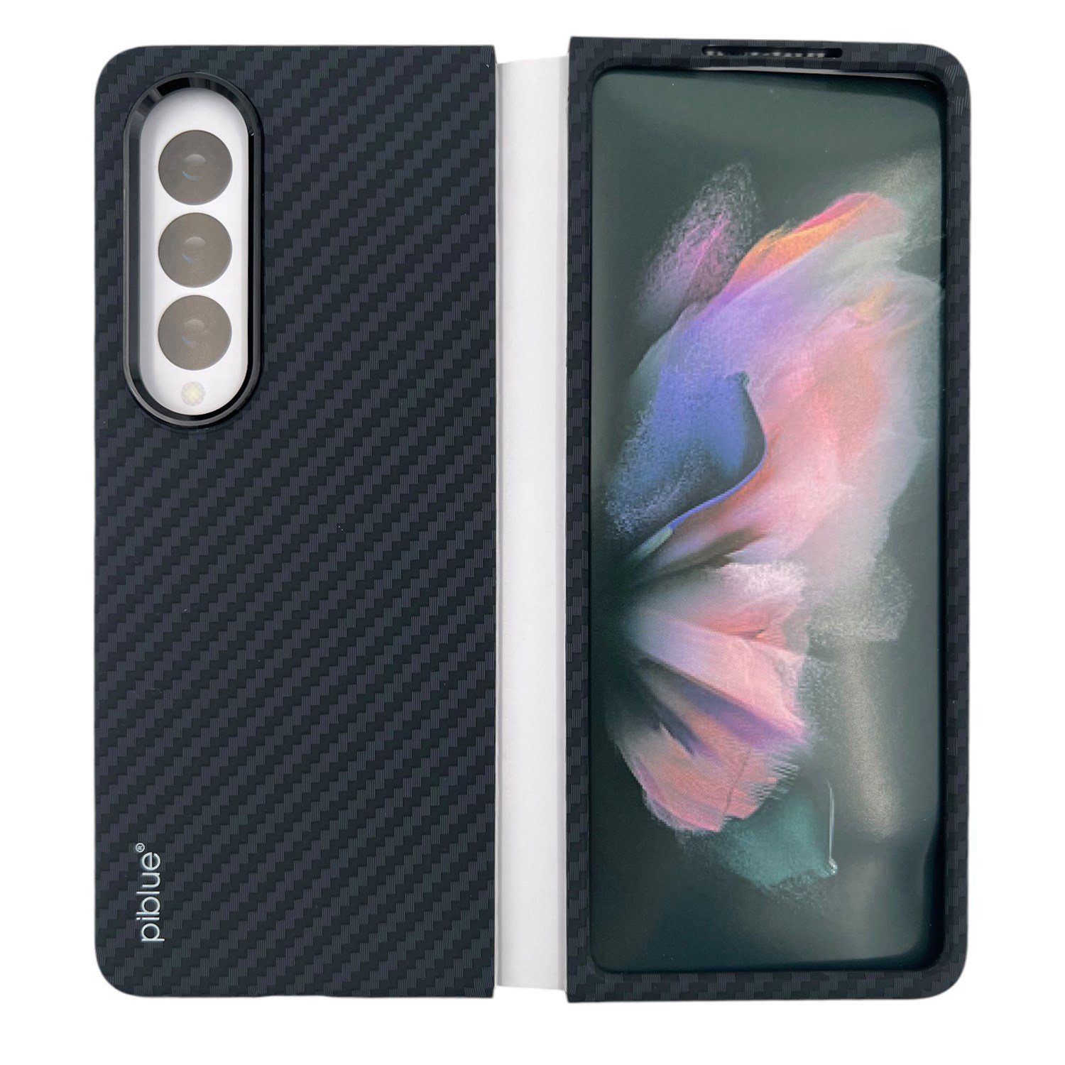 Nettech Samsung Galaxy Z Fold 4 Uyumlu Karbon Seri Arka Koruma Kılıf NT-111521