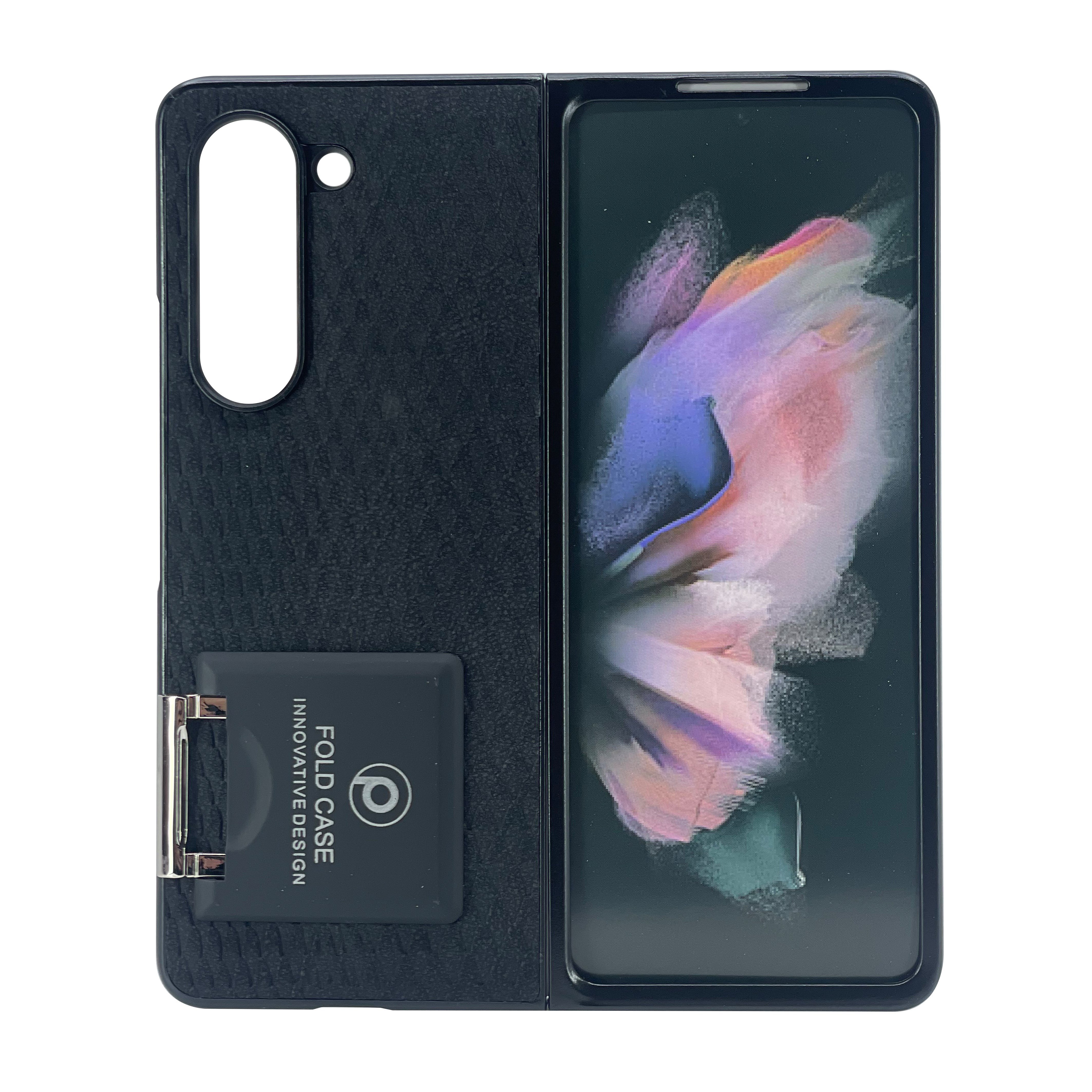 Nettech Samsung Galaxy Z Fold 4 Uyumlu Suni Deri Arka Koruma Kılıf NT-104182