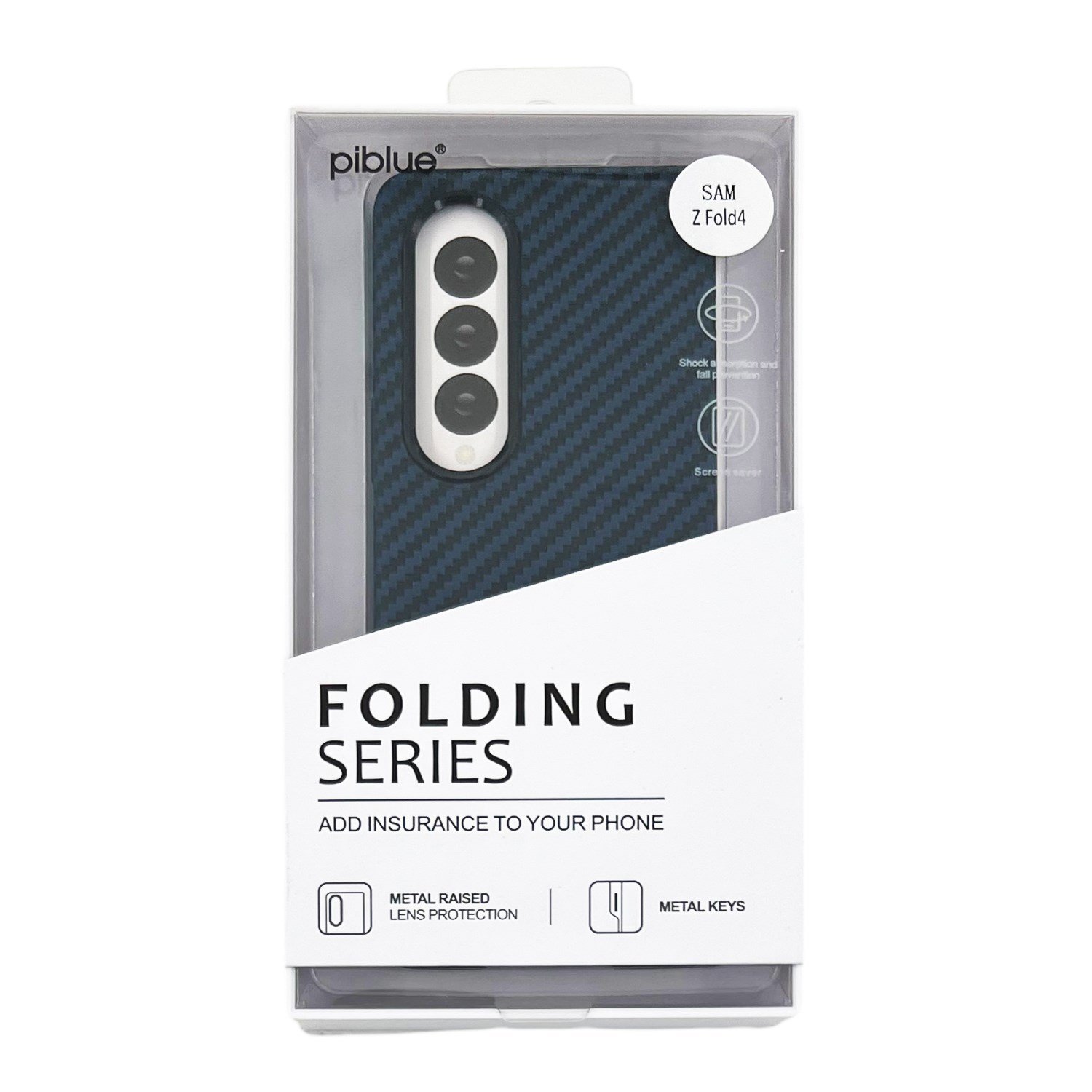 Nettech Samsung Galaxy Z Fold 4 Uyumlu Karbon Seri Arka Koruma Kılıf NT-111521