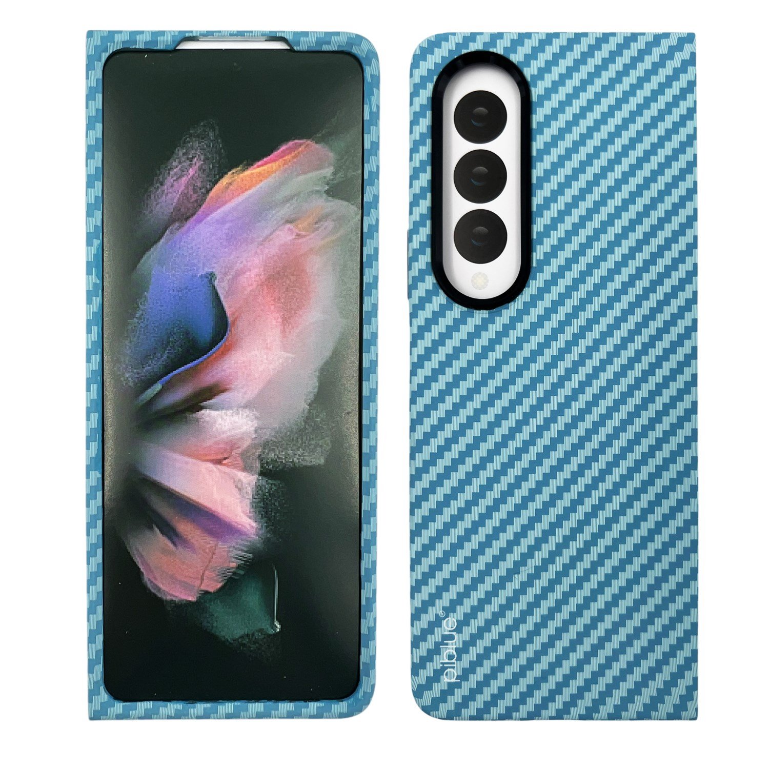 Nettech Samsung Galaxy Z Fold 4 Uyumlu Karbon Seri Arka Koruma Kılıf NT-111521