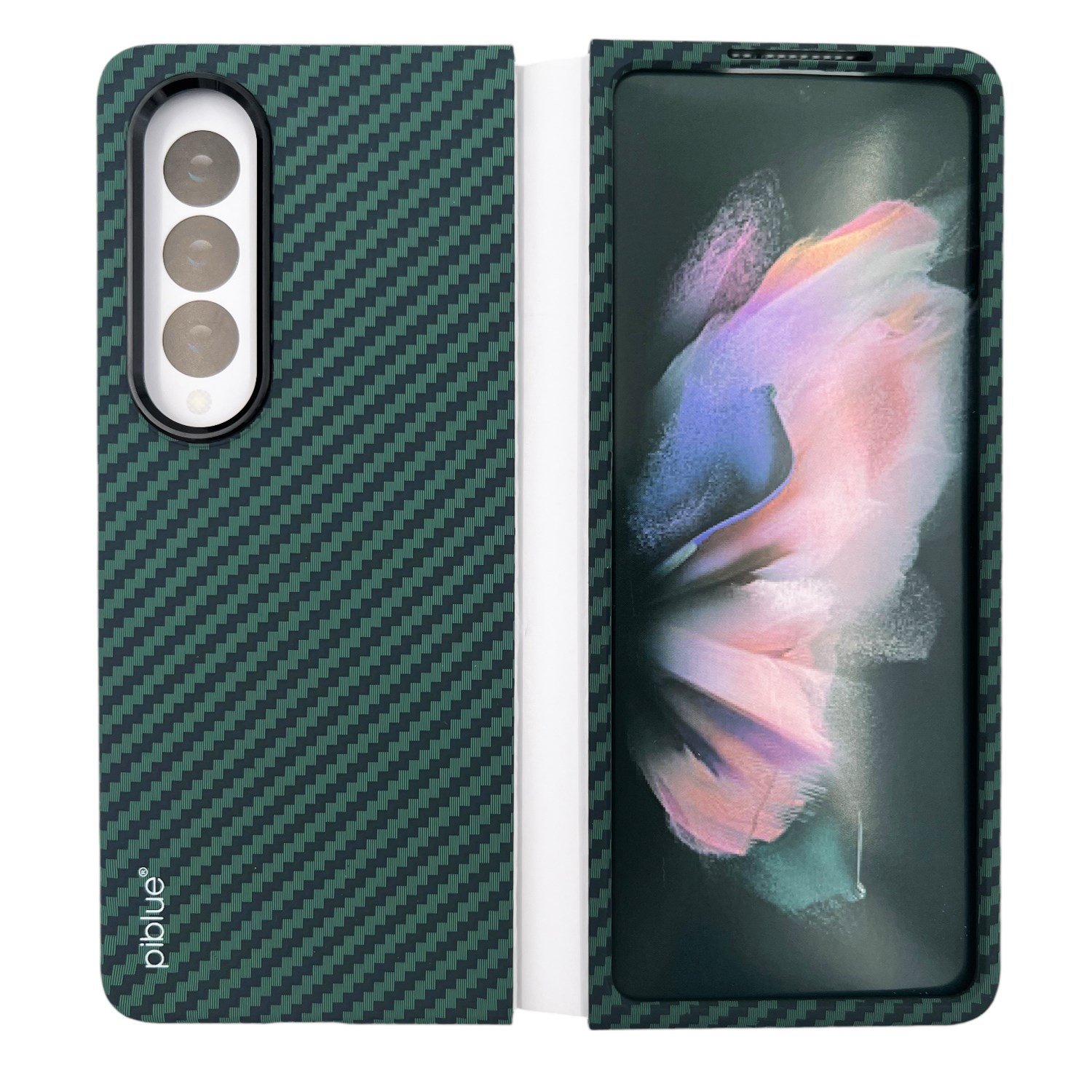 Nettech Samsung Galaxy Z Fold 4 Uyumlu Karbon Seri Arka Koruma Kılıf NT-111521