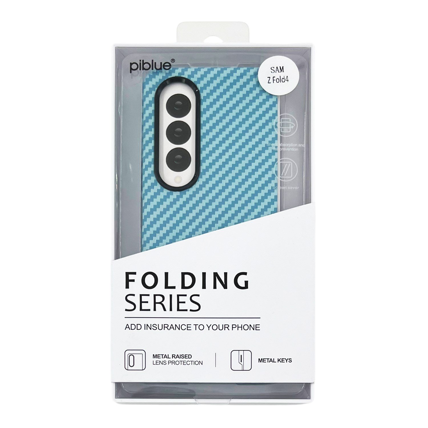 Nettech Samsung Galaxy Z Fold 4 Uyumlu Karbon Seri Arka Koruma Kılıf NT-111521