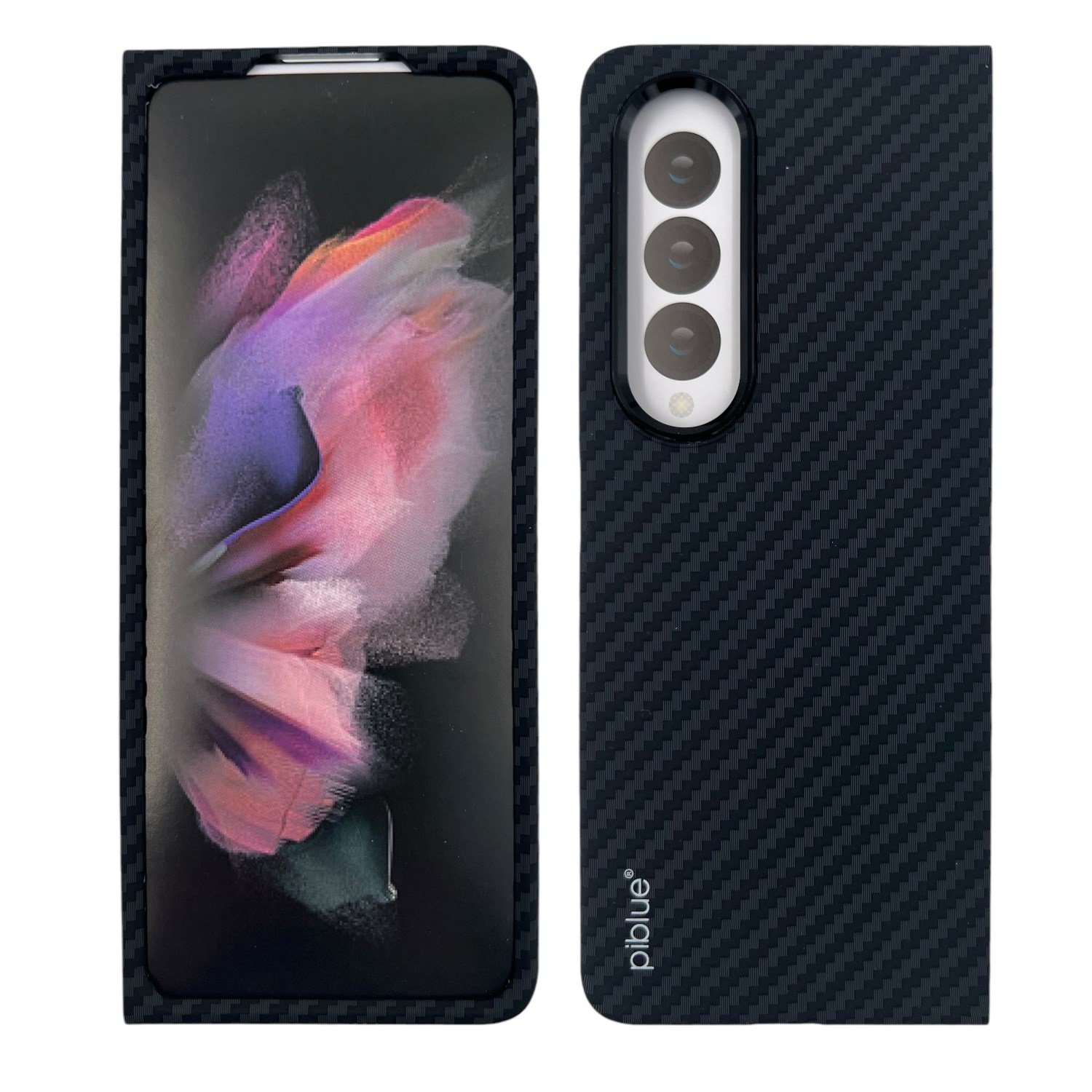 Nettech Samsung Galaxy Z Fold 4 Uyumlu Karbon Seri Arka Koruma Kılıf NT-111521