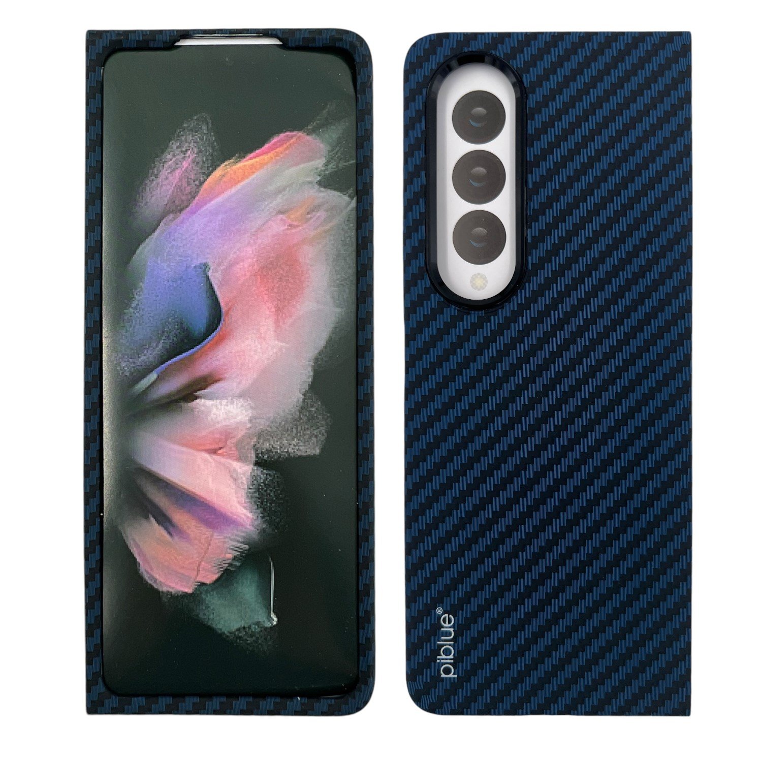 Nettech Samsung Galaxy Z Fold 4 Uyumlu Karbon Seri Arka Koruma Kılıf NT-111521