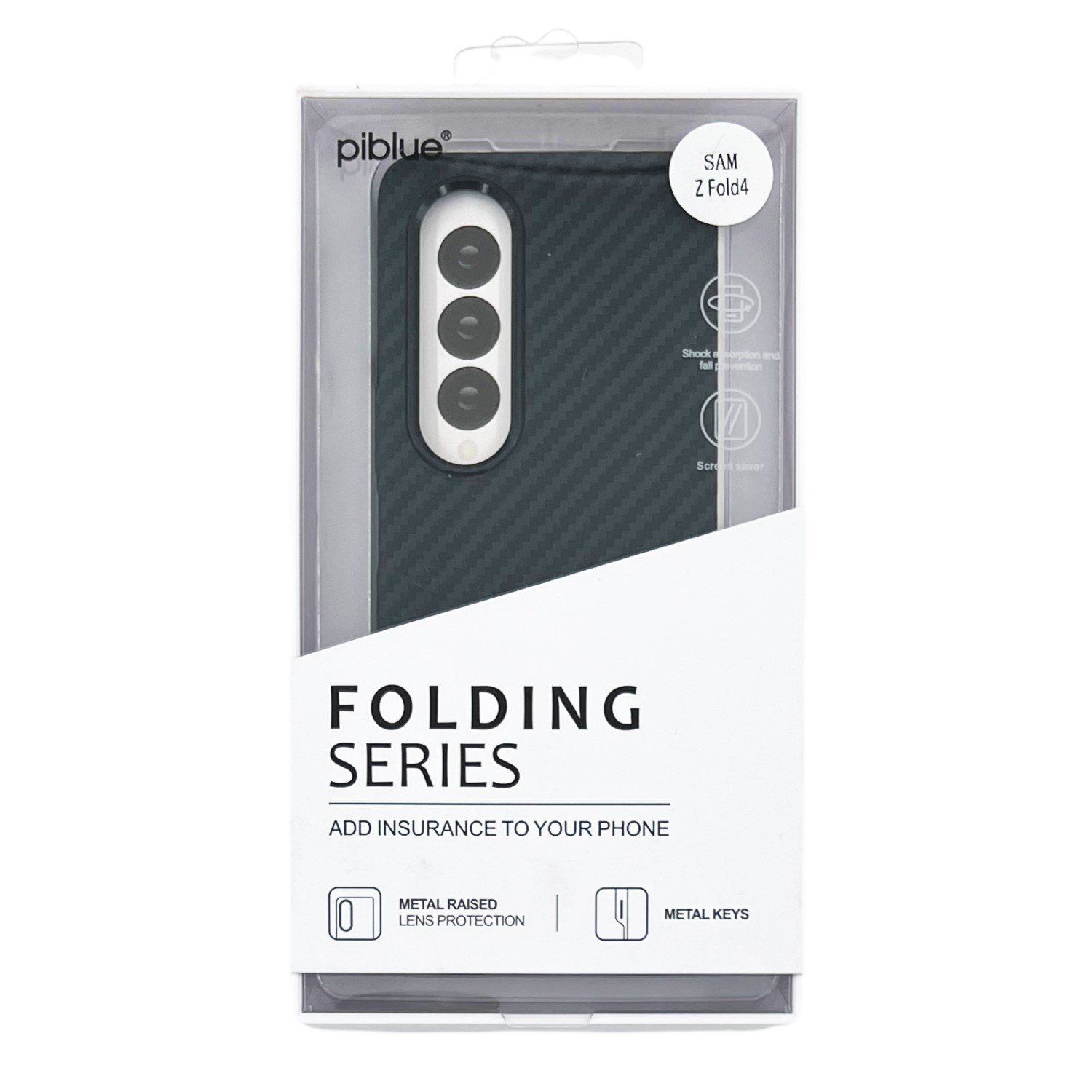 Nettech Samsung Galaxy Z Fold 4 Uyumlu Karbon Seri Arka Koruma Kılıf NT-111521