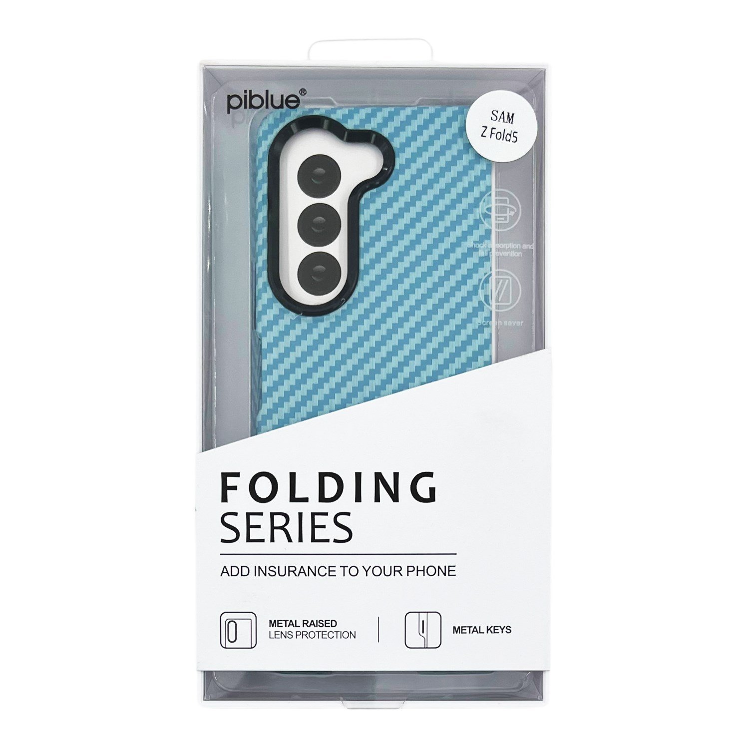 Nettech Samsung Galaxy Z Fold 5 Uyumlu Karbon Seri Arka Koruma Kılıf NT-111513