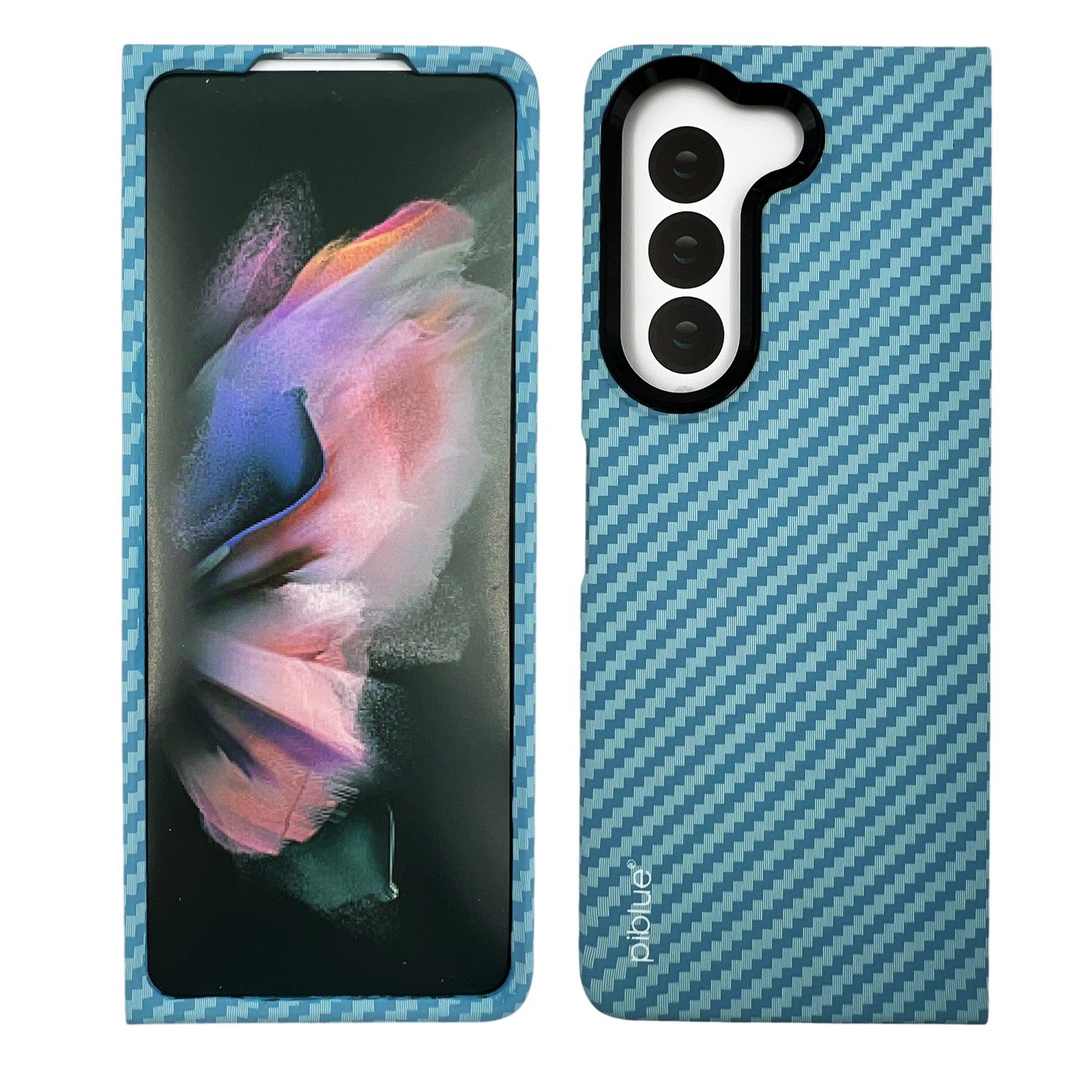 Nettech Samsung Galaxy Z Fold 5 Uyumlu Karbon Seri Arka Koruma Kılıf NT-111513