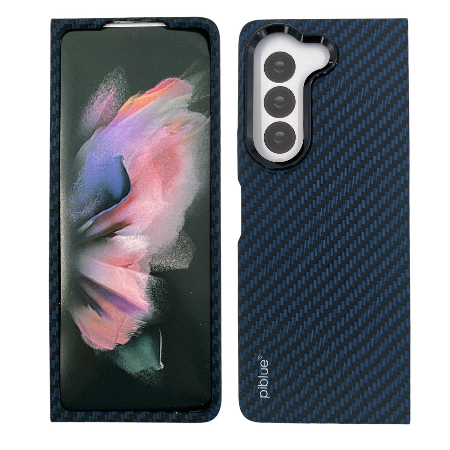 Nettech Samsung Galaxy Z Fold 5 Uyumlu Karbon Seri Arka Koruma Kılıf NT-111513