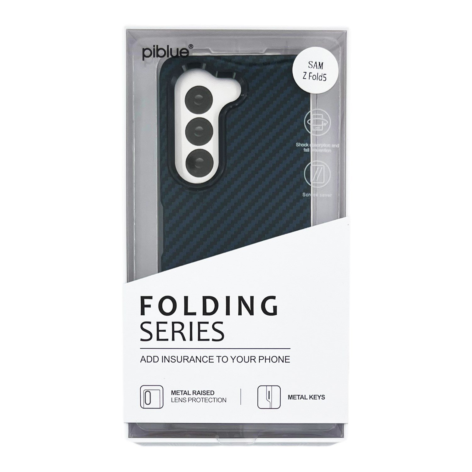 Nettech Samsung Galaxy Z Fold 5 Uyumlu Karbon Seri Arka Koruma Kılıf NT-111513