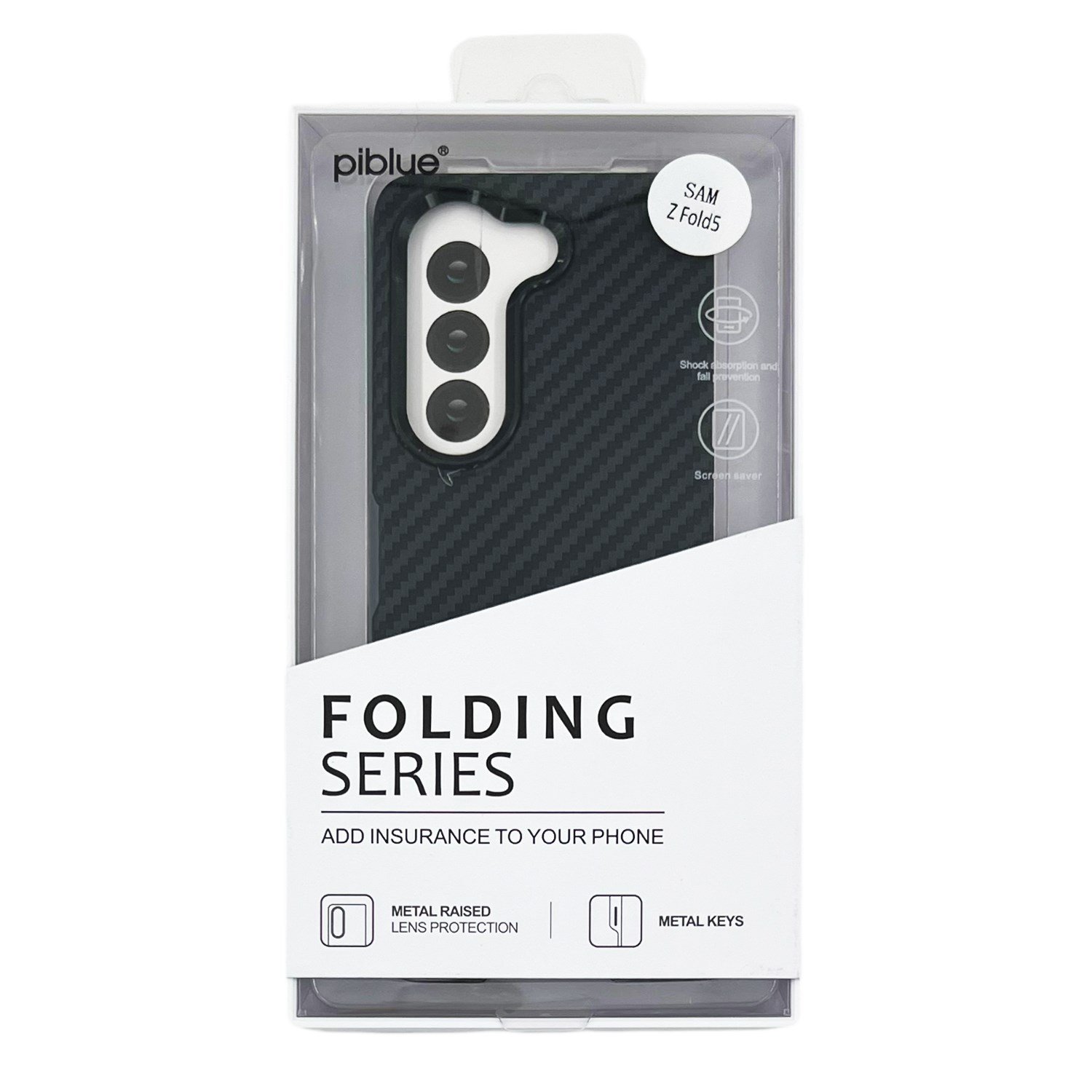 Nettech Samsung Galaxy Z Fold 5 Uyumlu Karbon Seri Arka Koruma Kılıf NT-111513